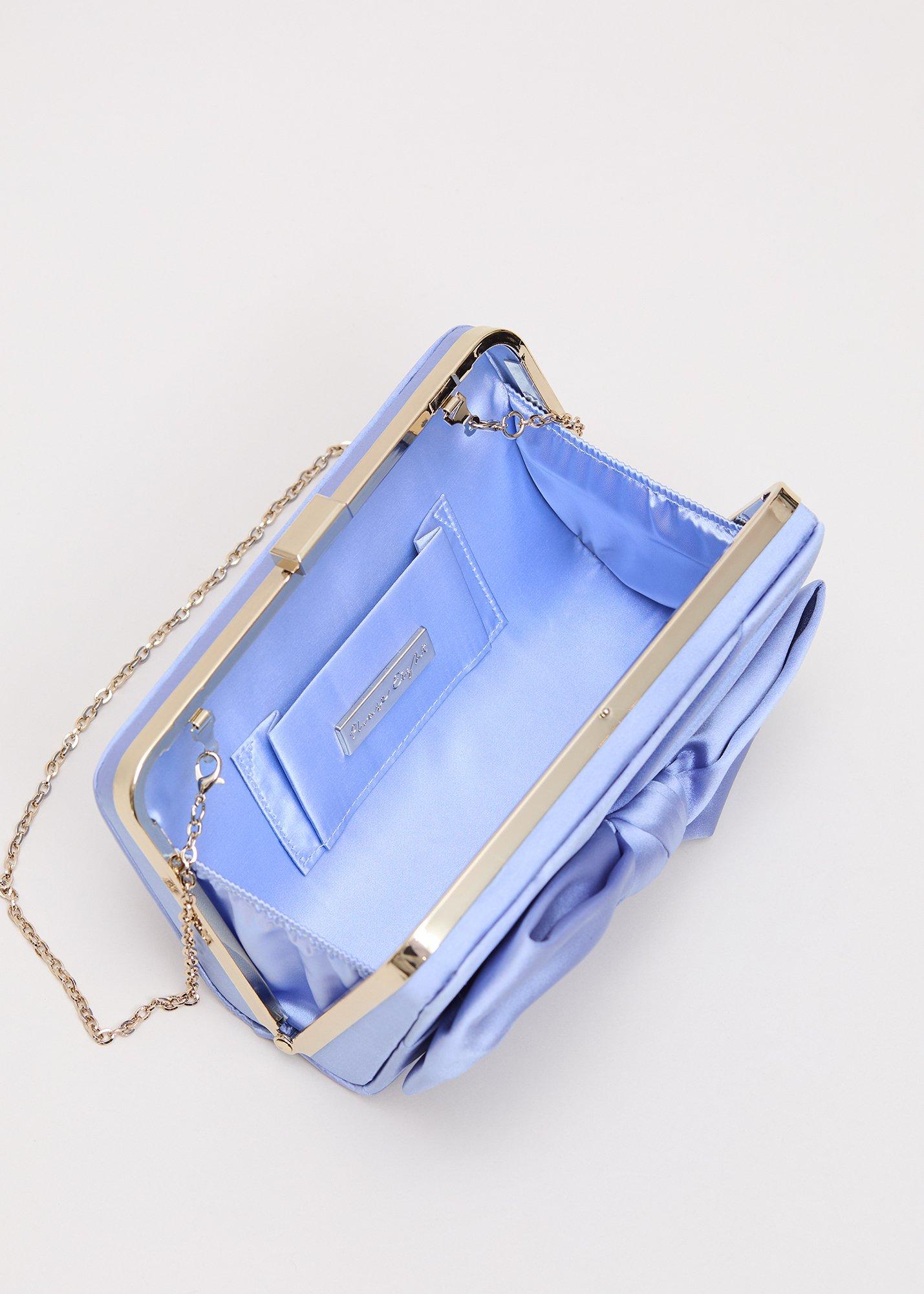 ${product-id}-Satin Knot Front Box Clutch Bag-Pale Blue-${view-type}