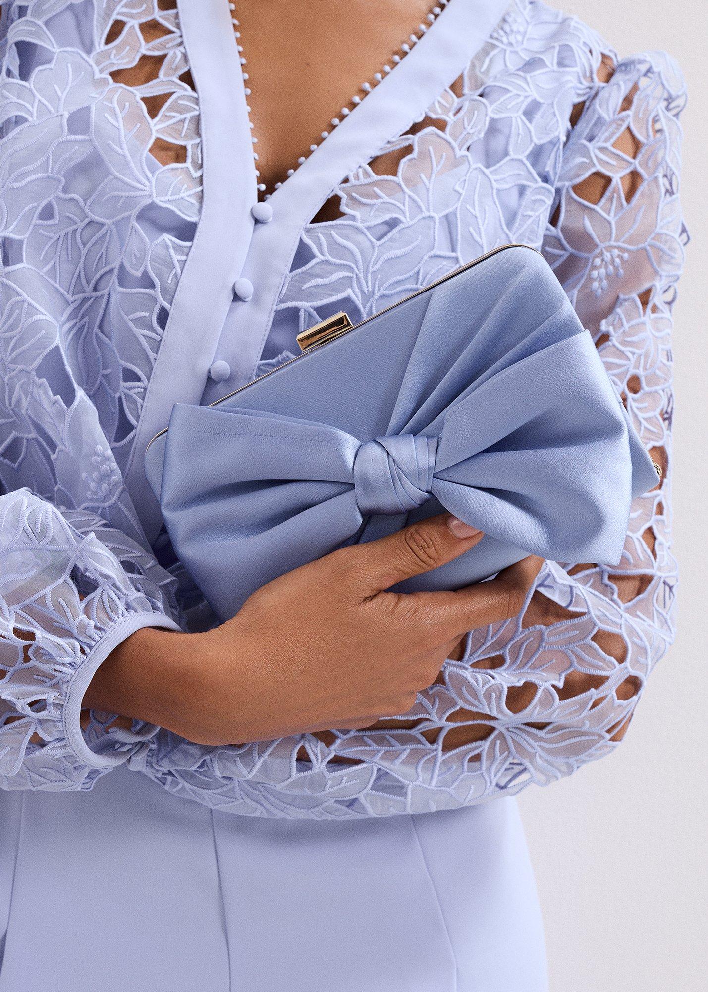 ${product-id}-Satin Knot Front Box Clutch Bag-Pale Blue-${view-type}