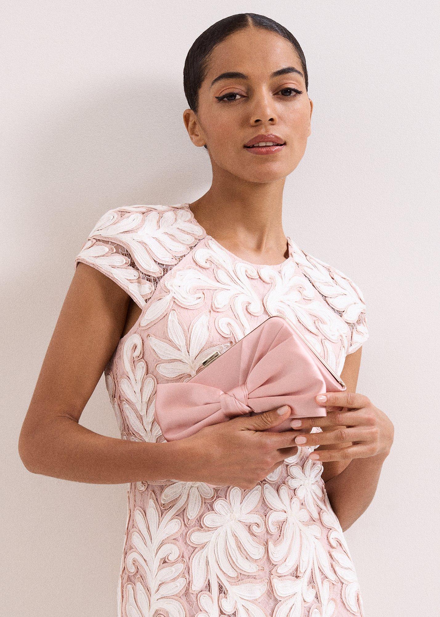 ${product-id}-Satin Knot Front Box Clutch Bag-Pale Pink-${view-type}