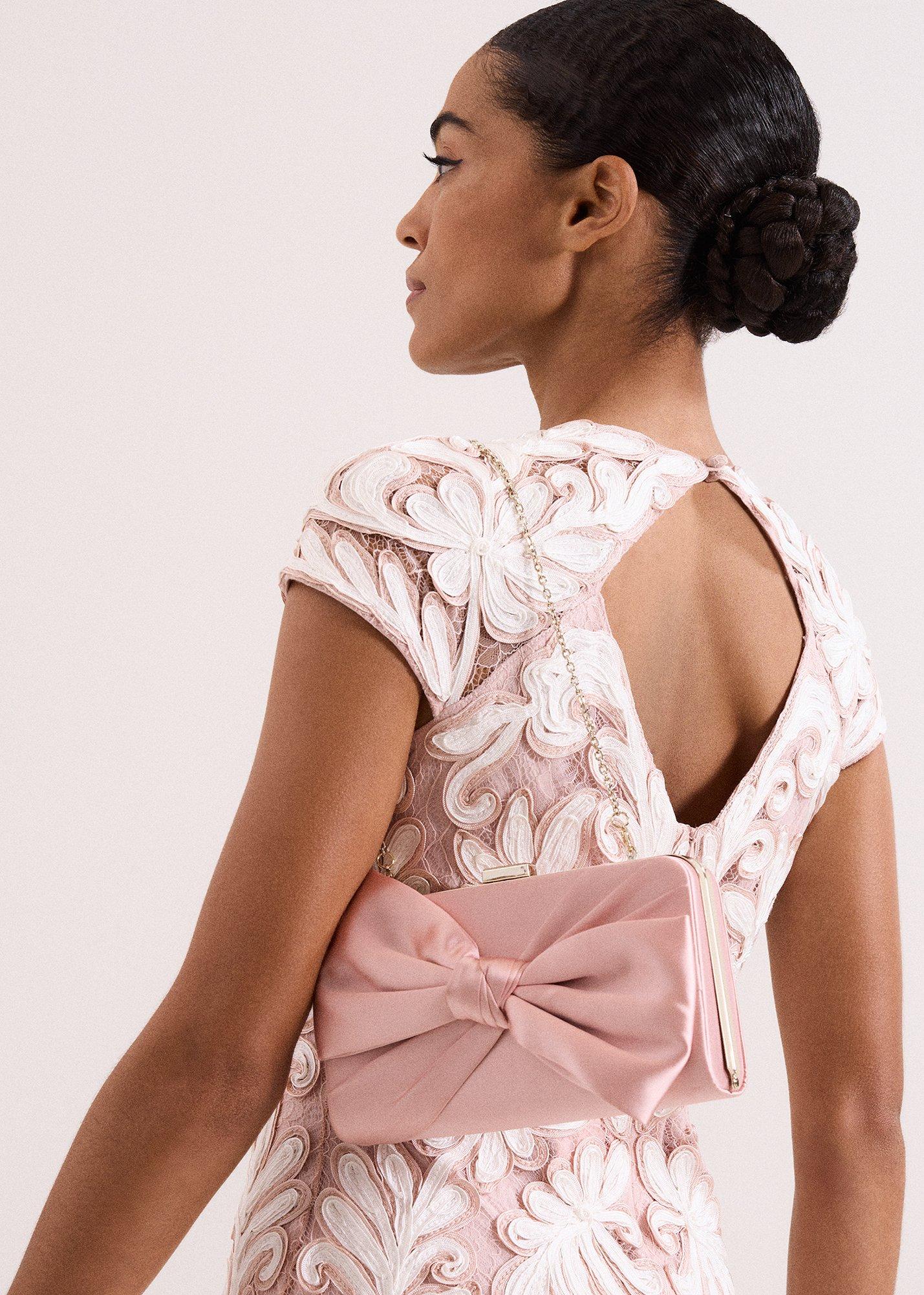 ${product-id}-Satin Knot Front Box Clutch Bag-Pale Pink-${view-type}