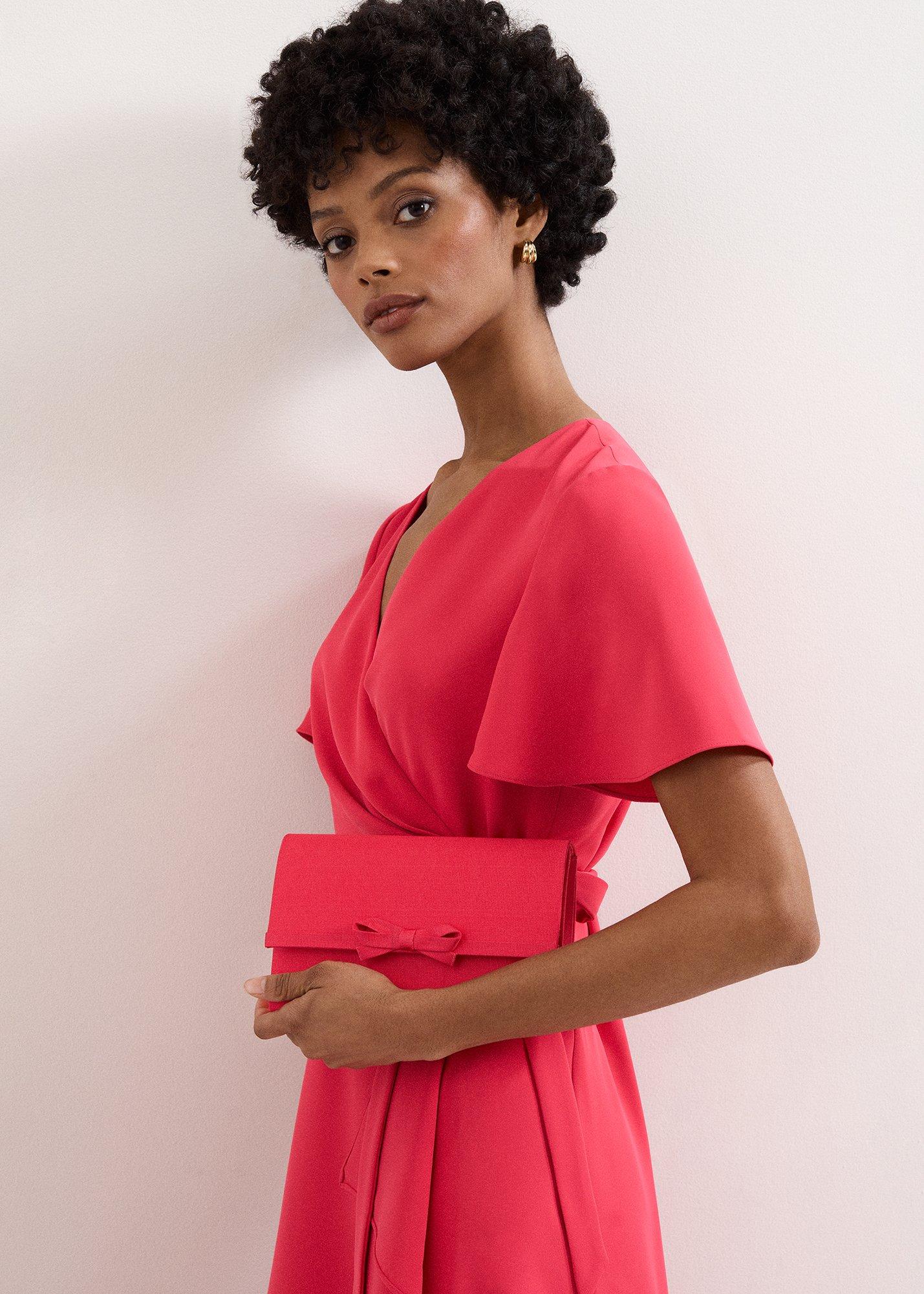 Grosgrain Bow Clutch Bag