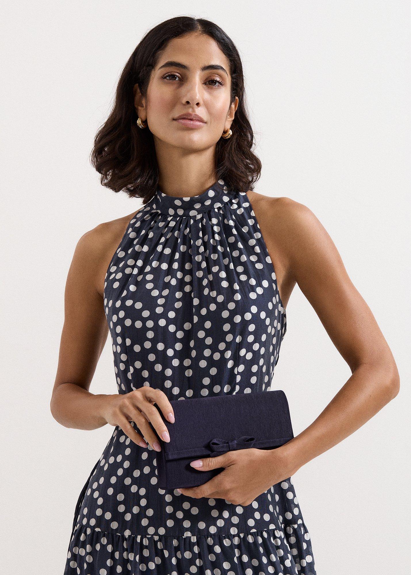 Grosgrain Bow Clutch Bag