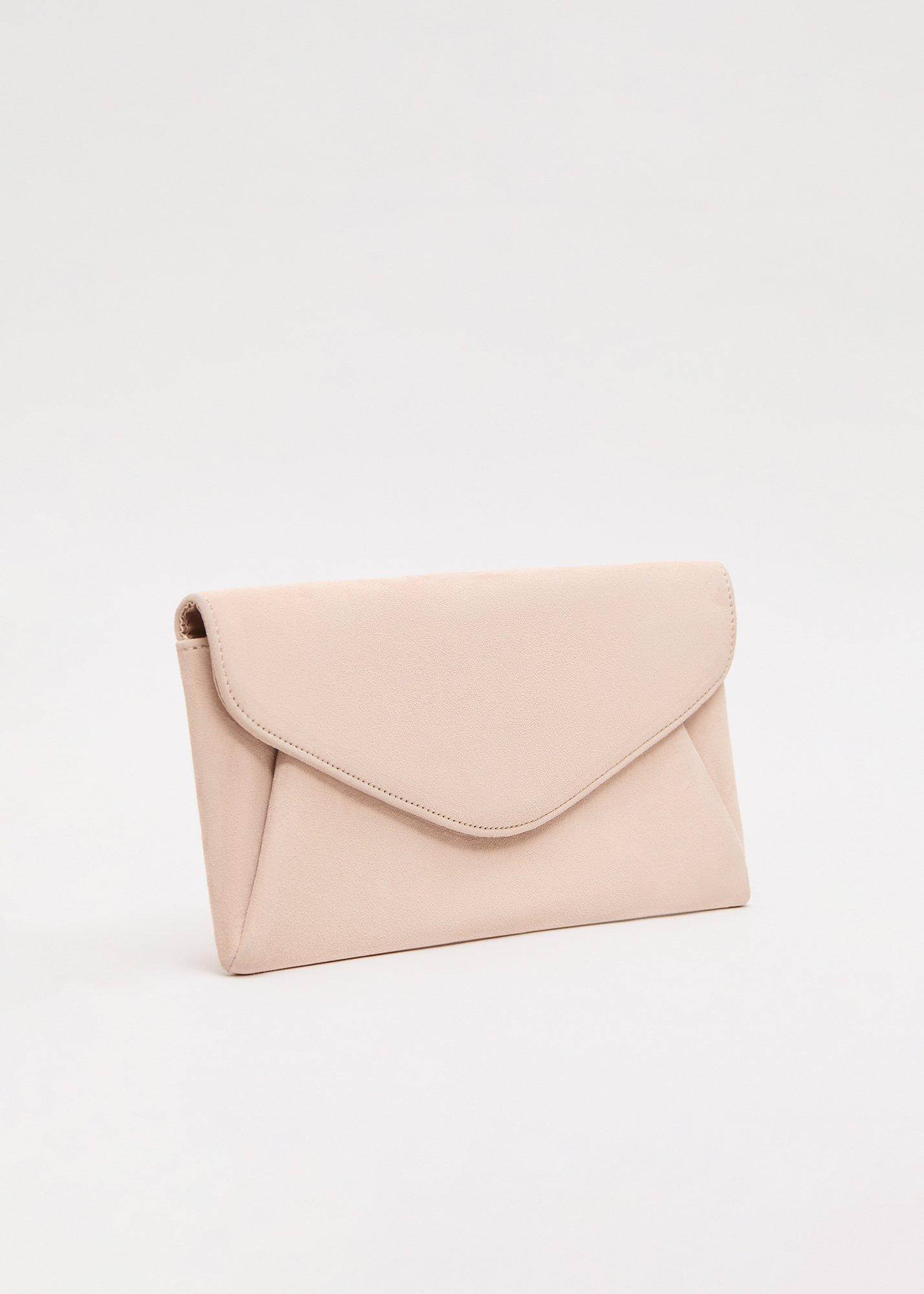 Suede Clutch Bag