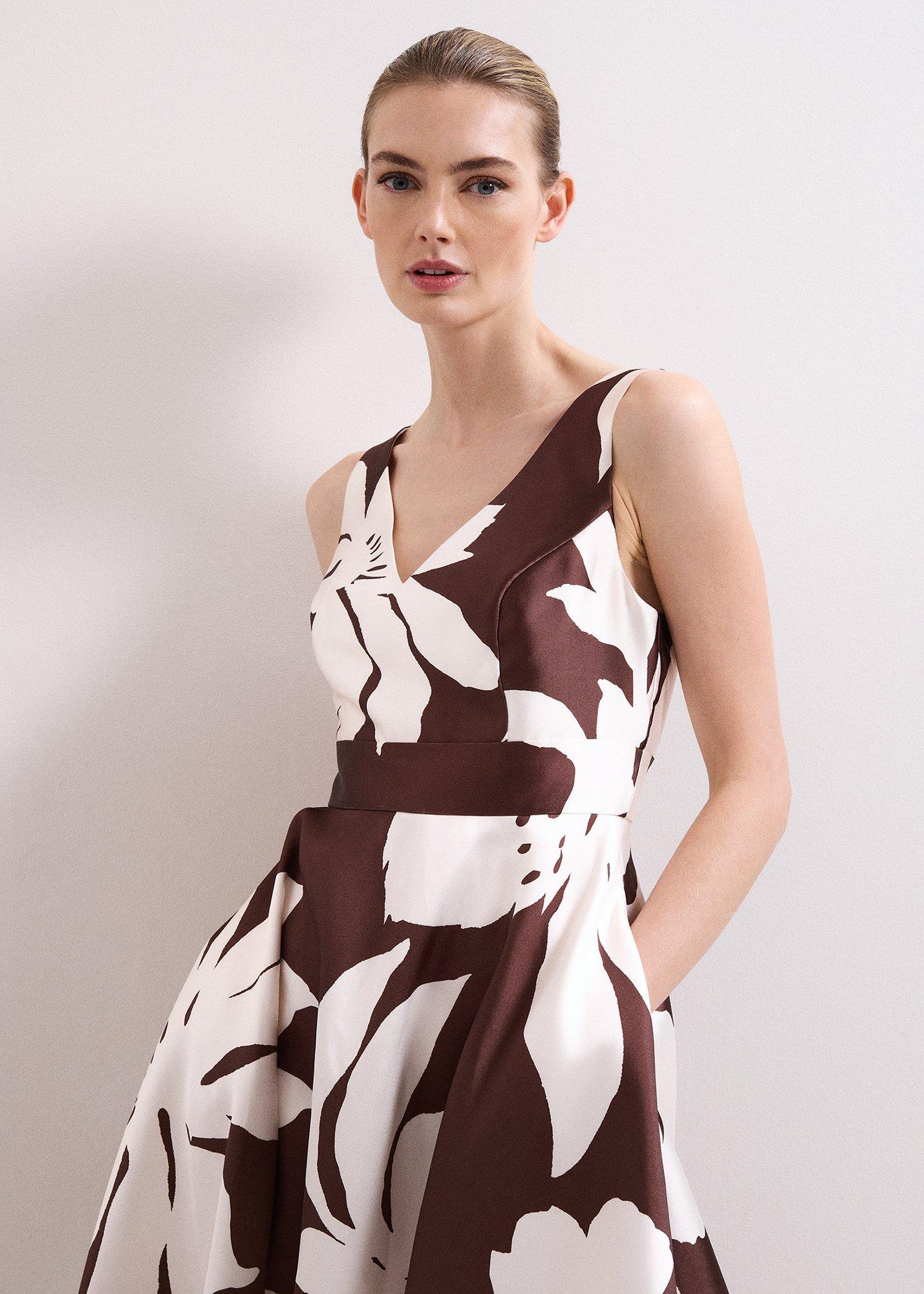 ${product-id}-Petite Delicia Fit and Flare Dress-Brown-${view-type}