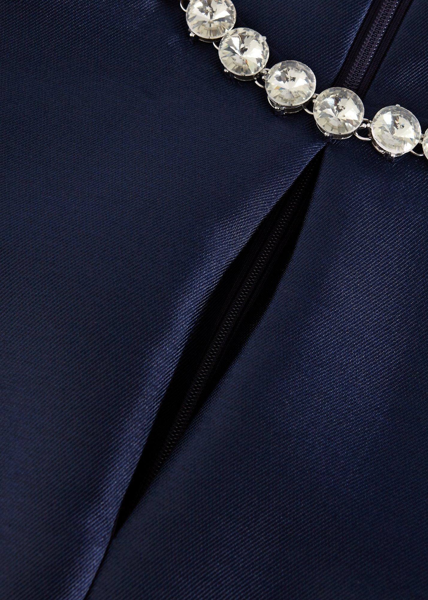${product-id}-Judy Satin Twill Jewelled Dress-Navy-${view-type}