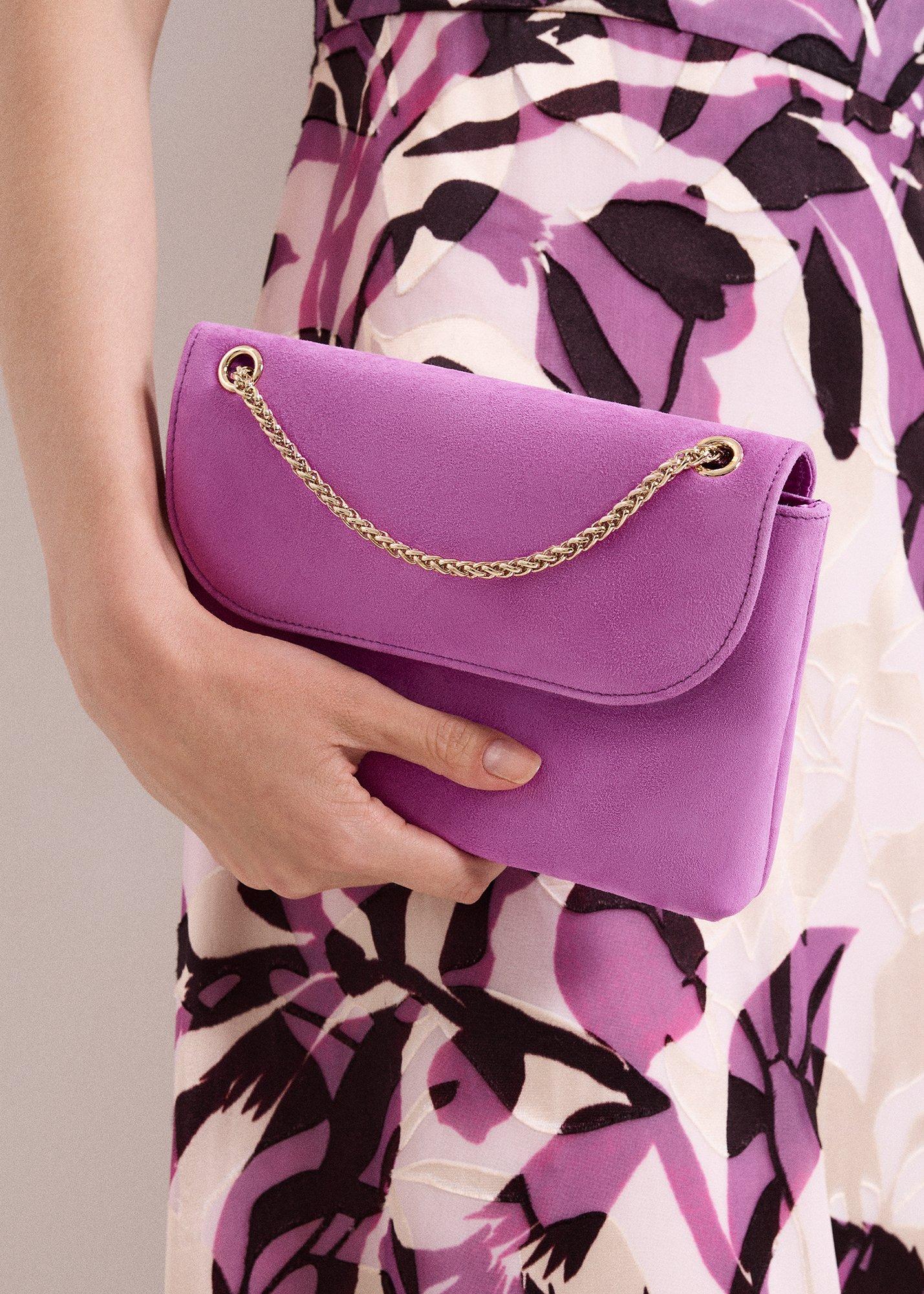 ${product-id}-Suede Chain Clutch Bag-Pink-${view-type}