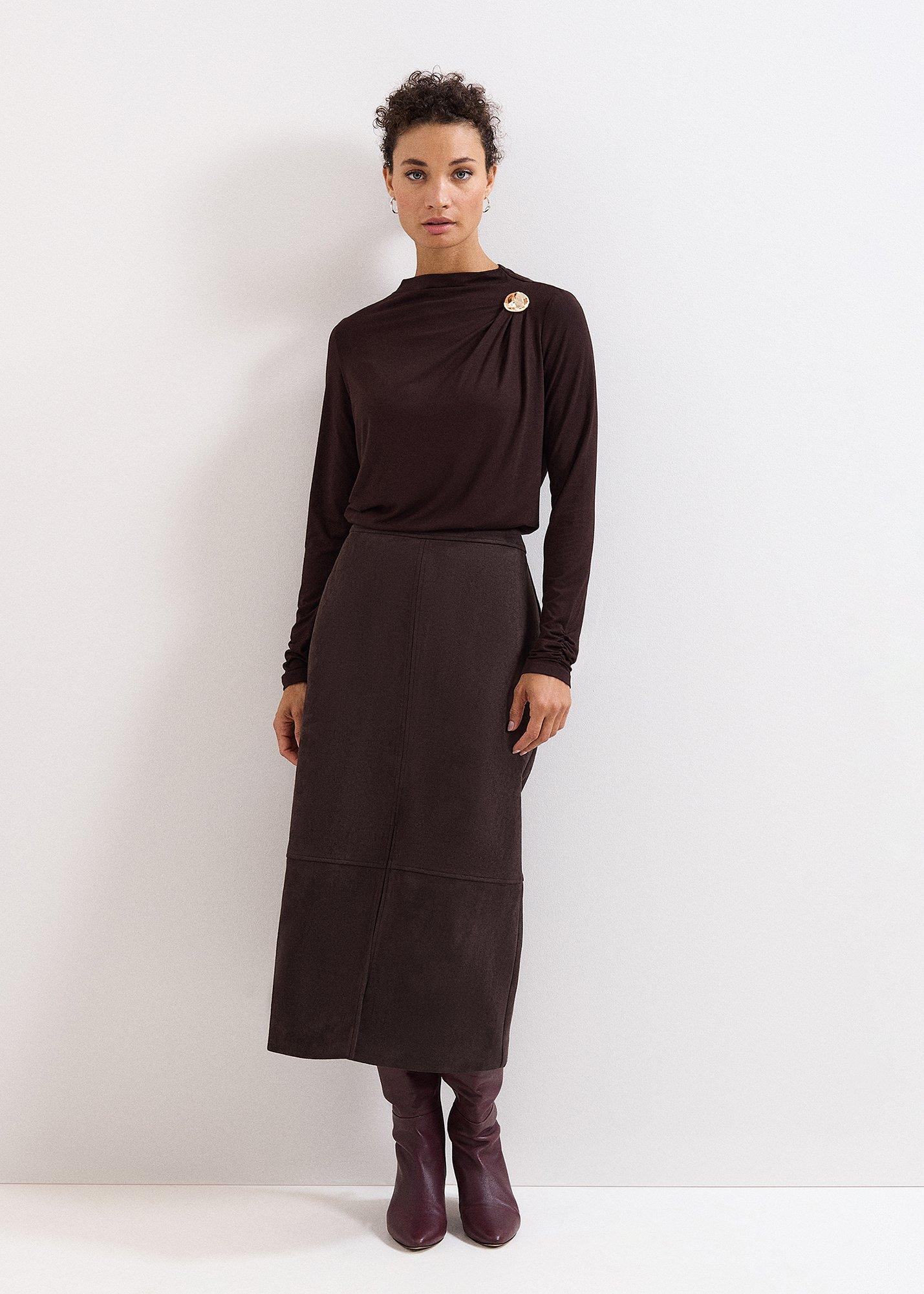 ${product-id}-Etta Gold Detail Long Sleeve Top-Brown-${view-type}
