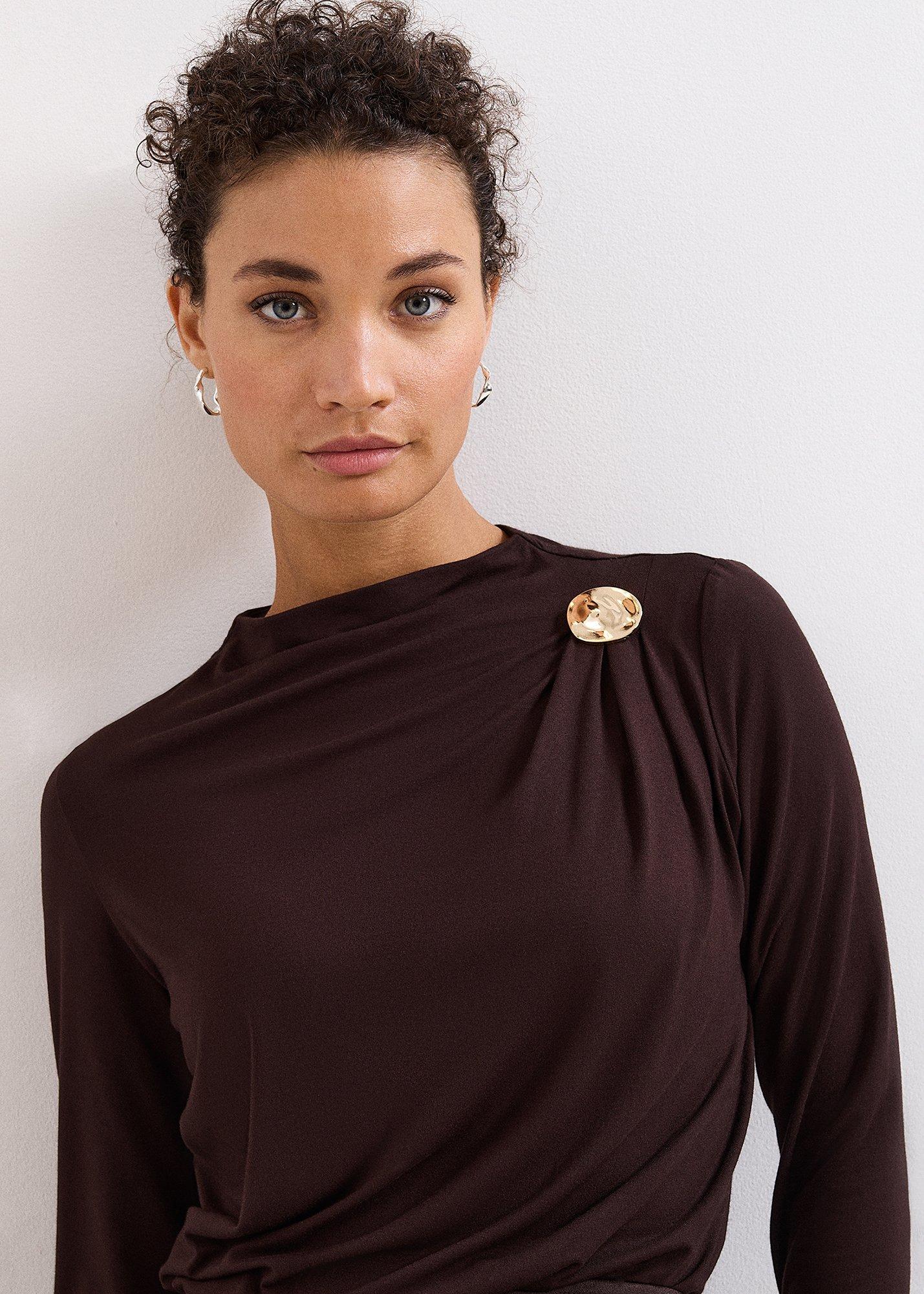 ${product-id}-Etta Gold Detail Long Sleeve Top-Brown-${view-type}