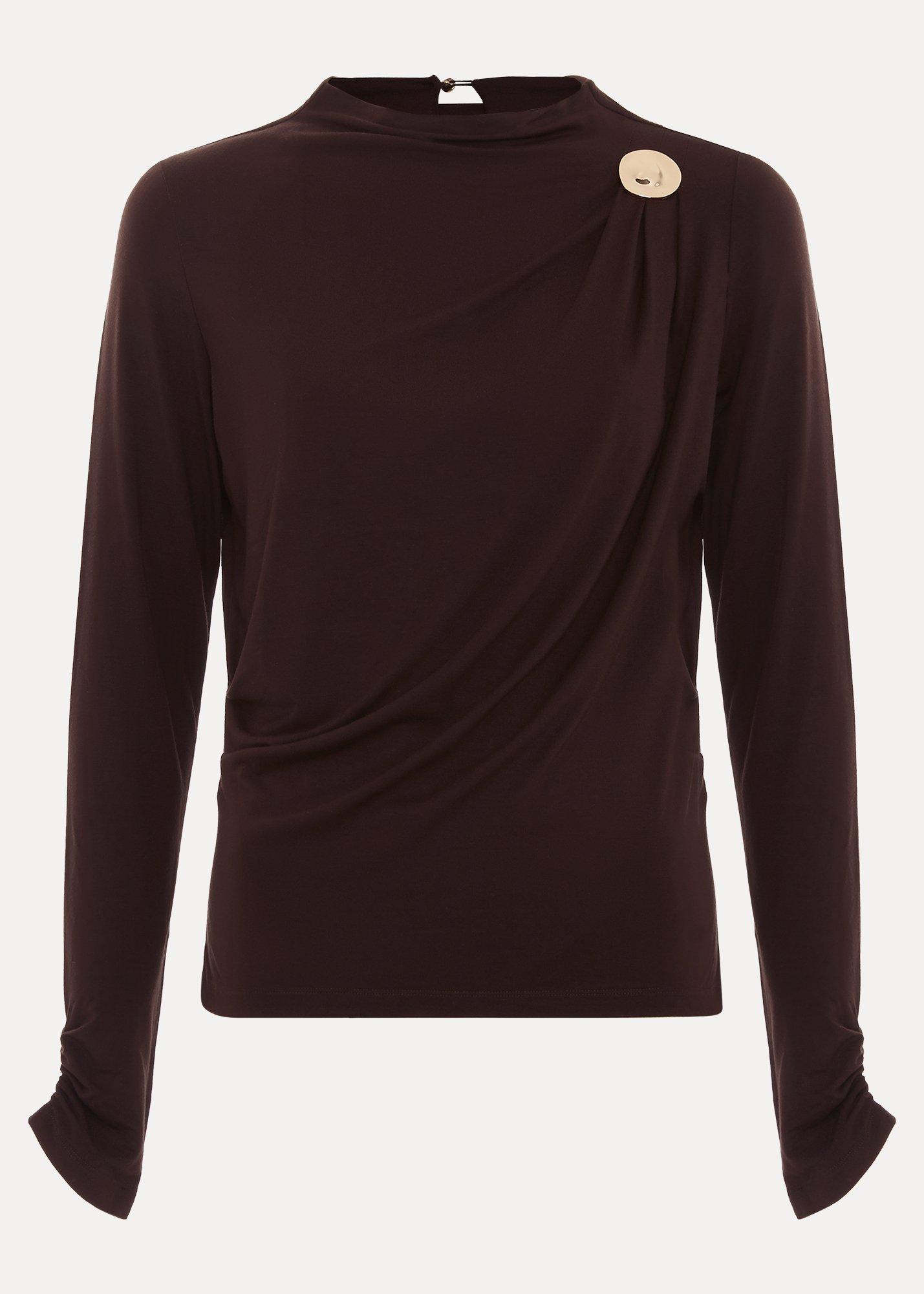 ${product-id}-Etta Gold Detail Long Sleeve Top-Brown-${view-type}