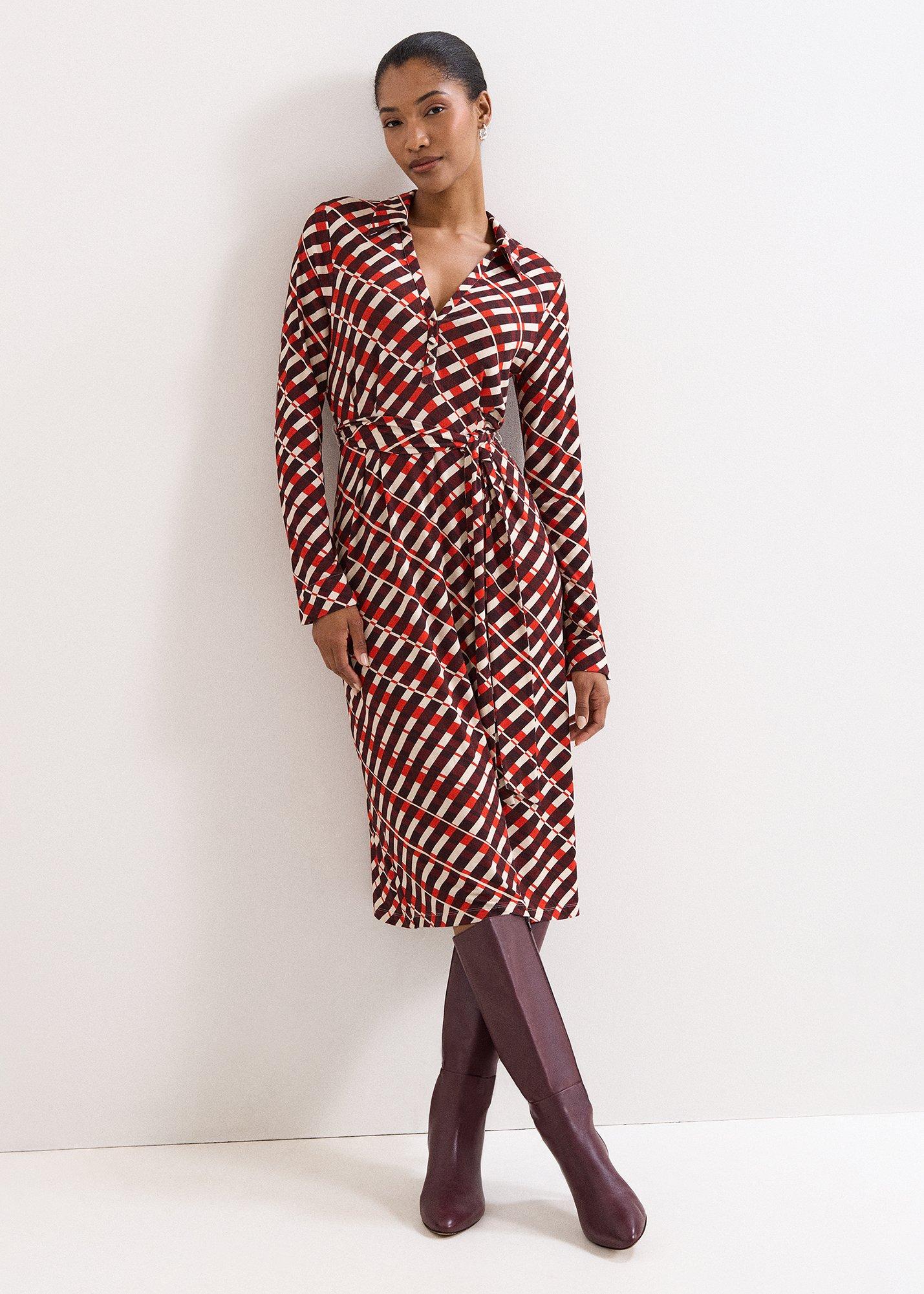 Check Midi Dress