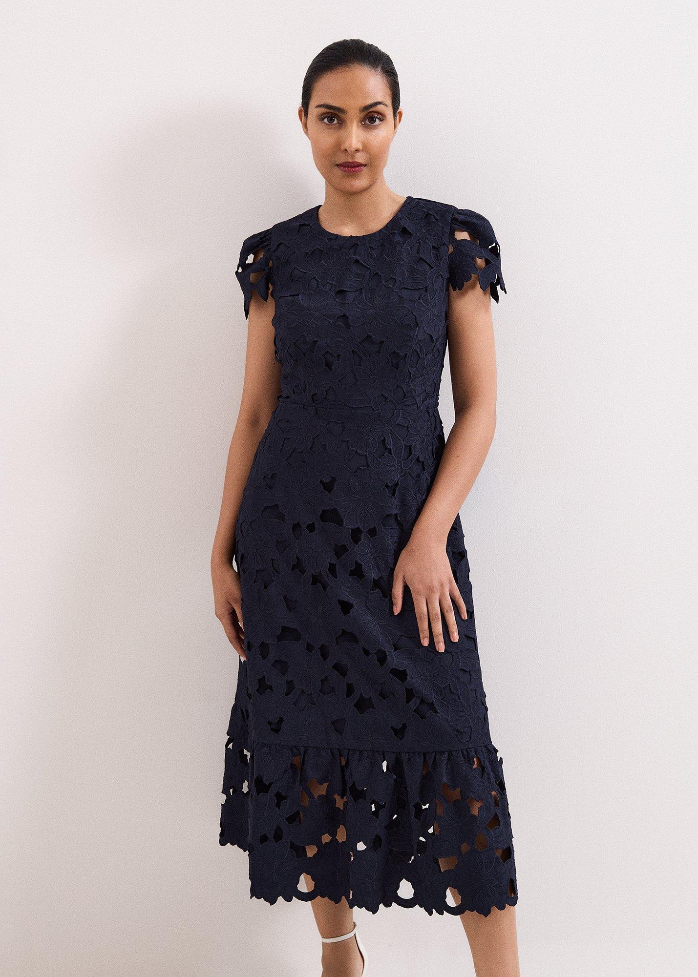 ${product-id}-Petite Leilani Lace Midi Dress-Navy-${view-type}