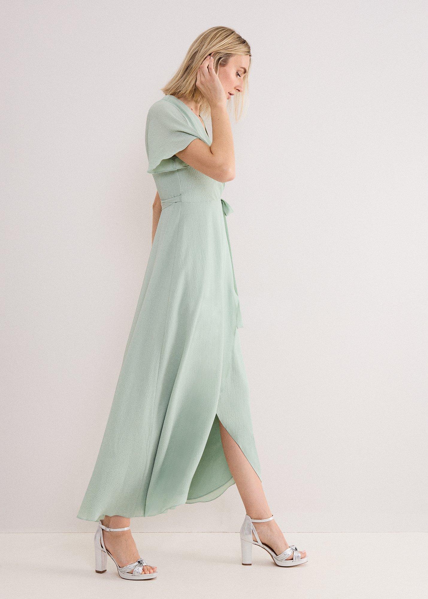 ${product-id}-Petite Julissa Textured Wrap Maxi Dress-Pale Green-${view-type}