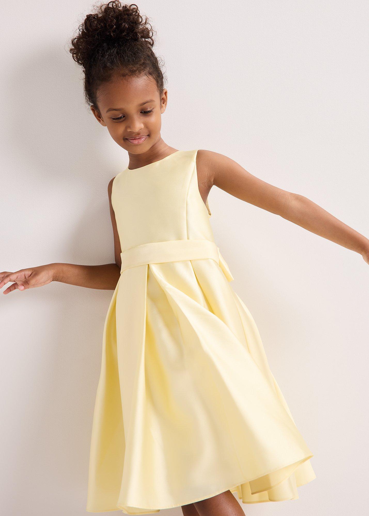 ${product-id}-Melody Yellow Satin Fit and Flare Dress-Pale Yellow-${view-type}