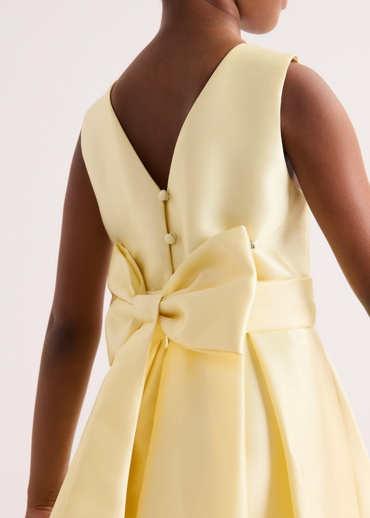 ${product-id}-Melody Yellow Satin Fit and Flare Dress-Pale Yellow-${view-type}