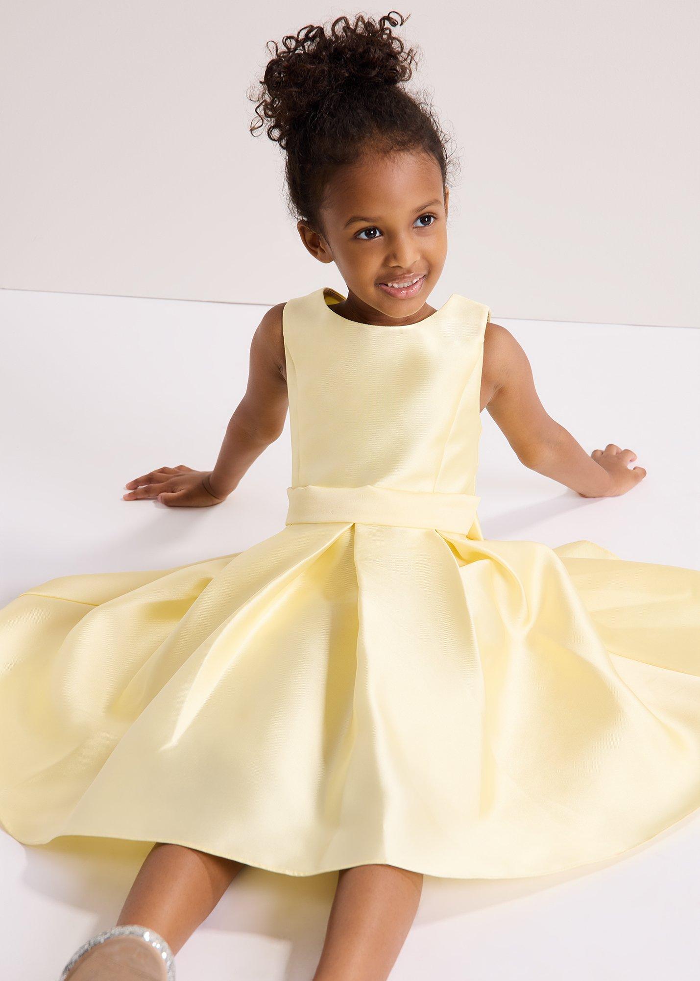 ${product-id}-Melody Yellow Satin Fit and Flare Dress-Pale Yellow-${view-type}