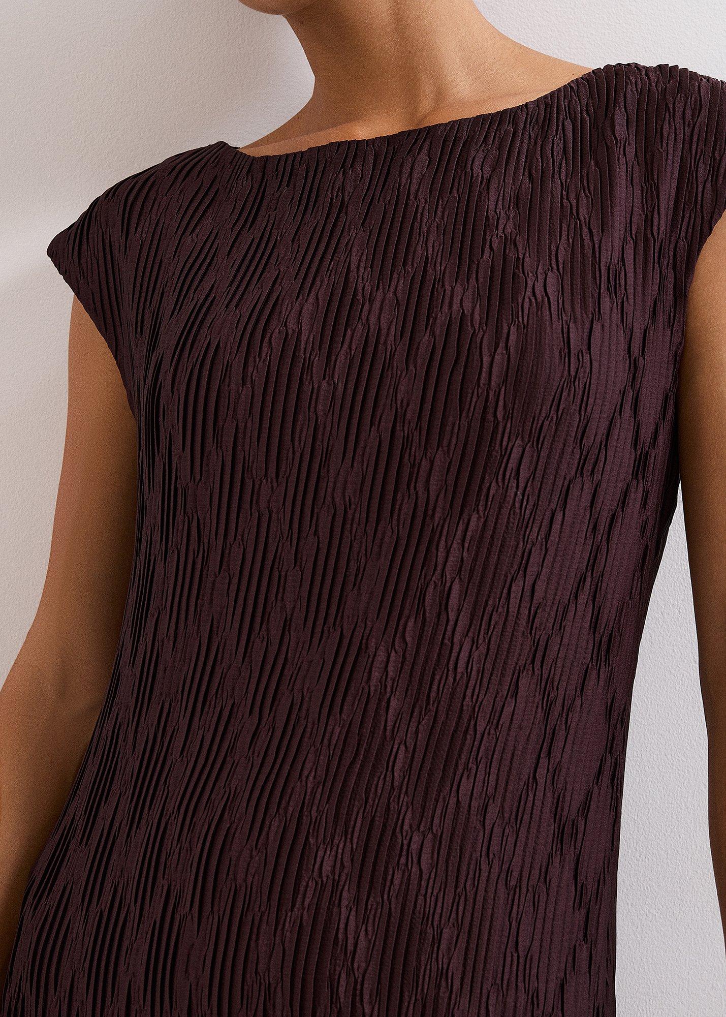 ${product-id}-Arabella Jersey Textured Midi Dress-Brown-${view-type}