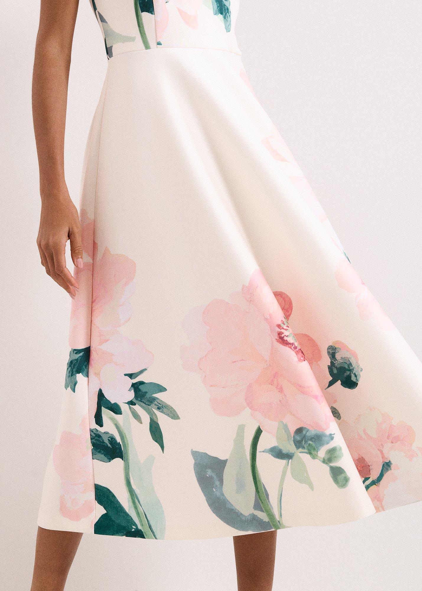 ${product-id}-Rakhi Scuba Floral Printed Midi Dress-Pale Pink-${view-type}