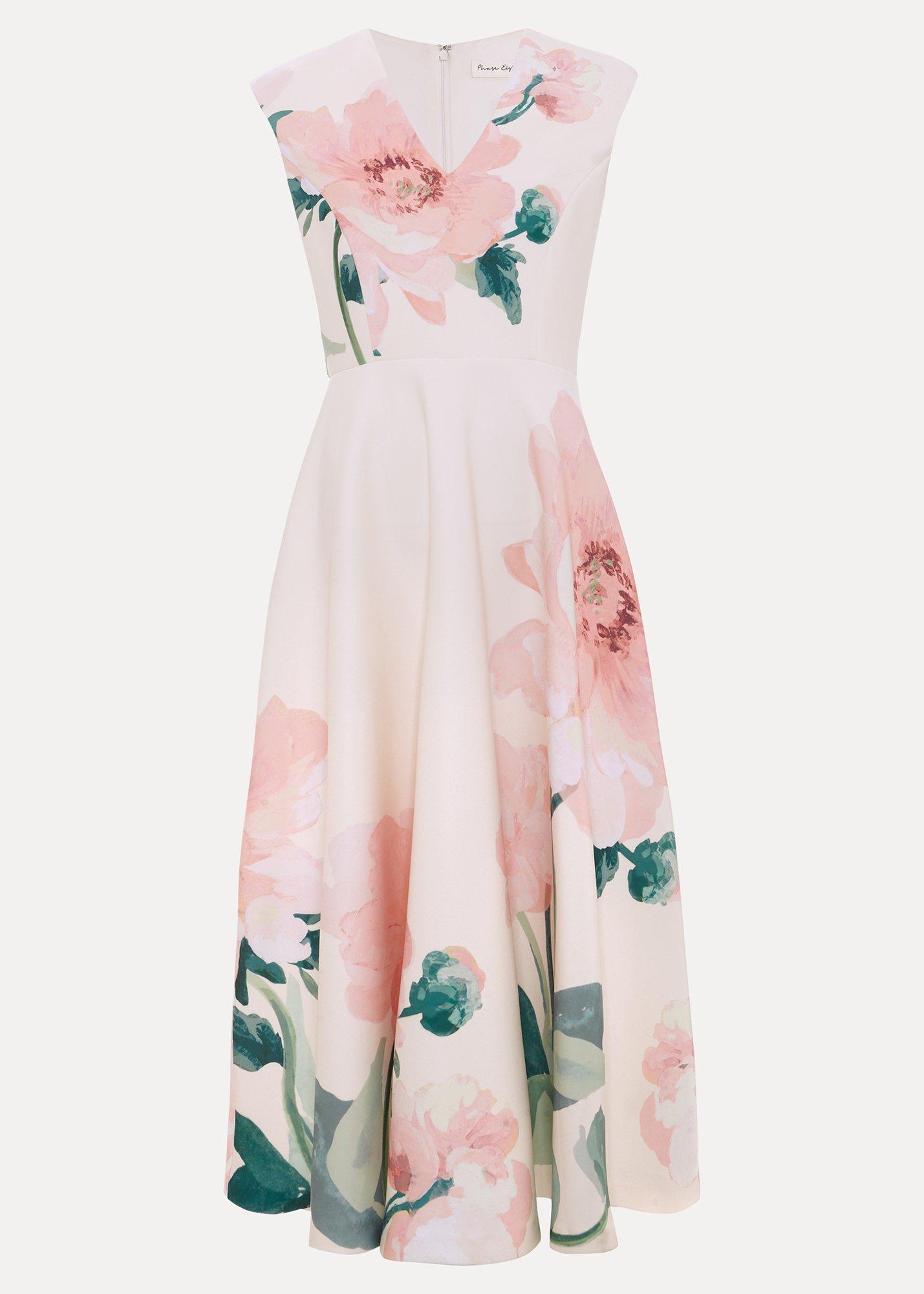 ${product-id}-Rakhi Scuba Floral Printed Midi Dress-Pale Pink-${view-type}