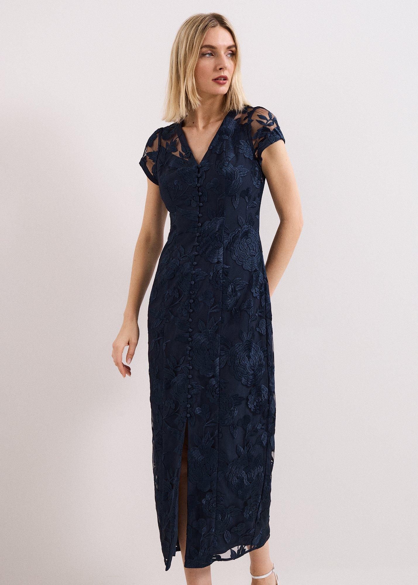 ${product-id}-Klaudia Navy Embroidered Maxi Dress-Navy-${view-type}