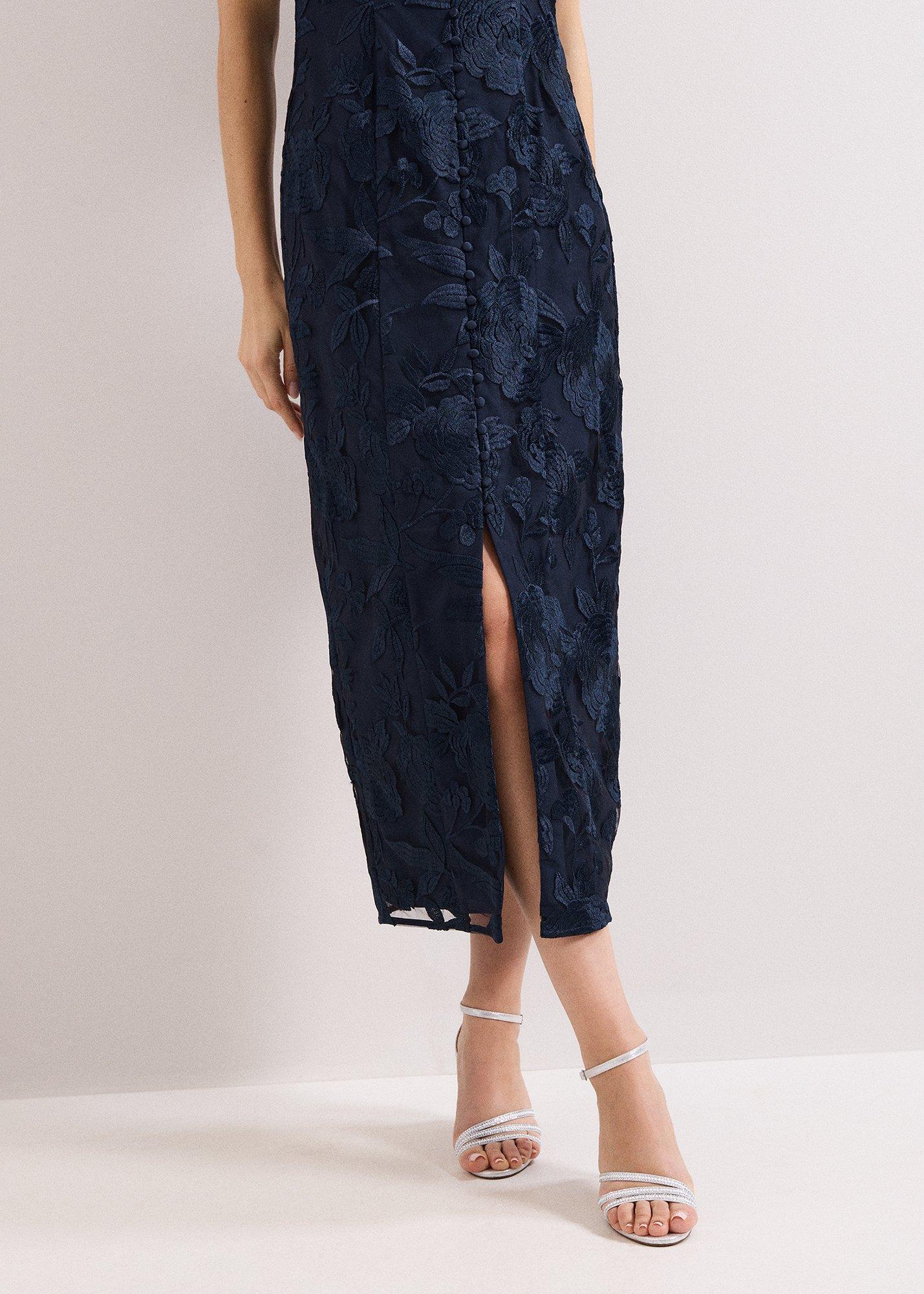 ${product-id}-Klaudia Navy Embroidered Maxi Dress-Navy-${view-type}