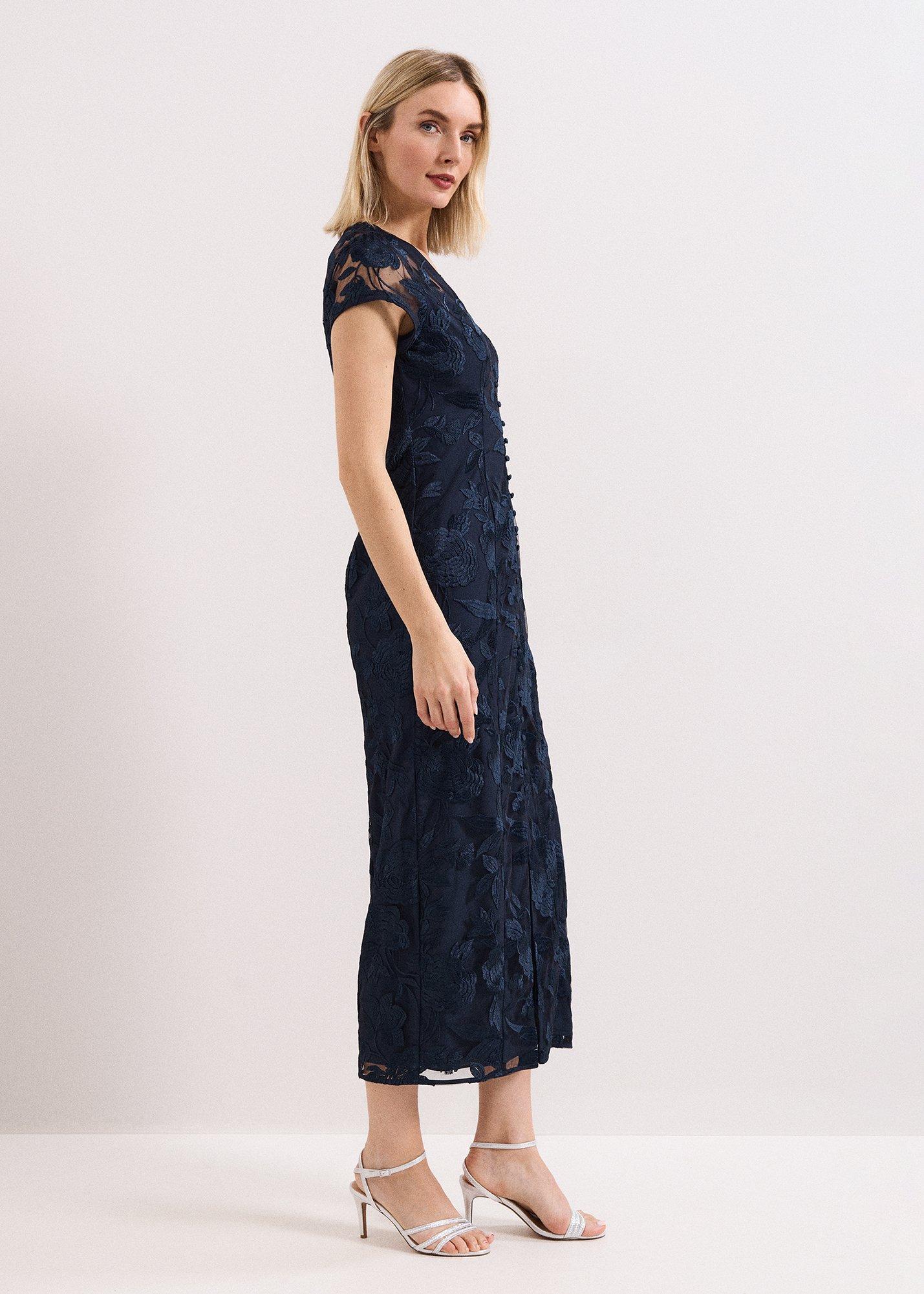 ${product-id}-Klaudia Navy Embroidered Maxi Dress-Navy-${view-type}