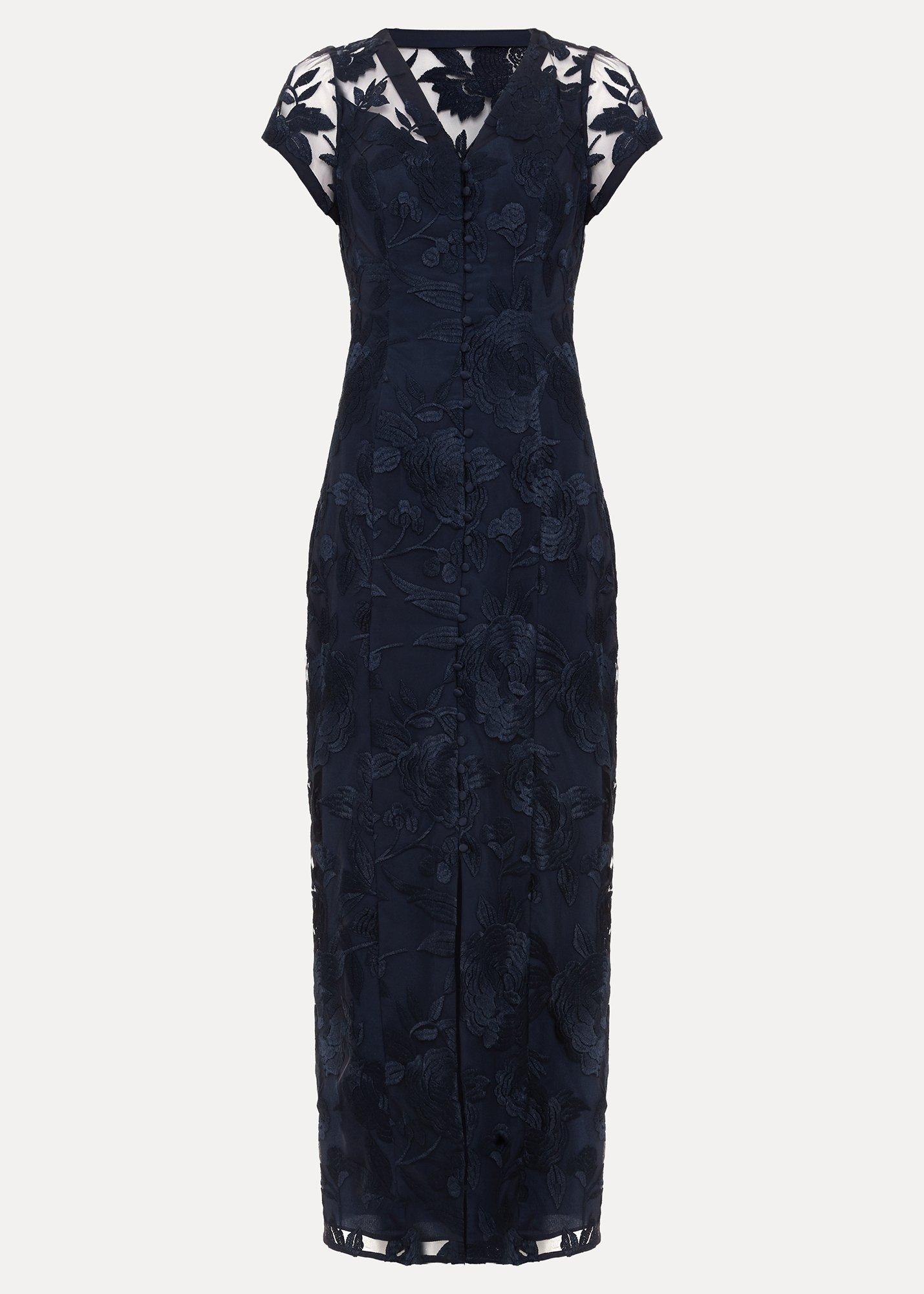 ${product-id}-Klaudia Navy Embroidered Maxi Dress-Navy-${view-type}