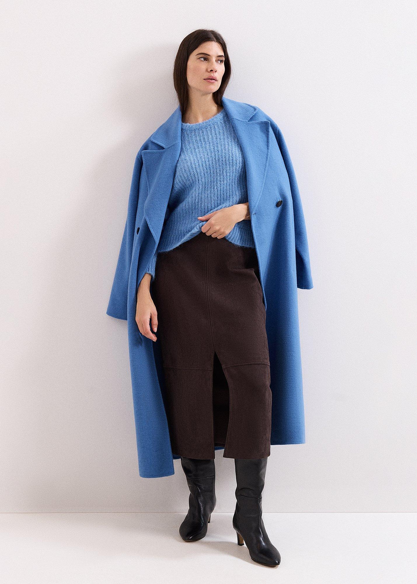 ${product-id}-Elodie Faux Suede Midi Pencil Skirt-Brown-${view-type}