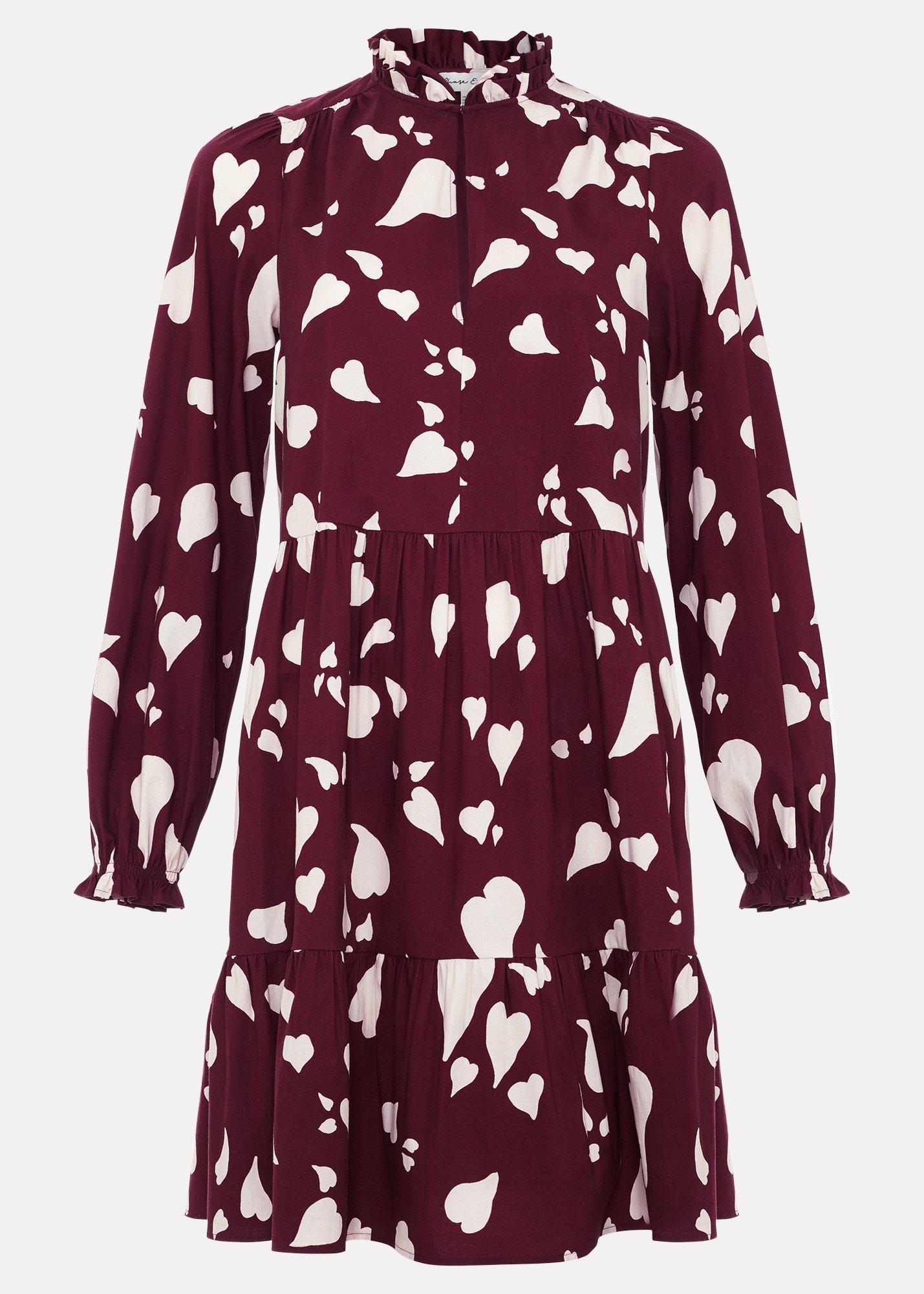 ${product-id}-Gaia Heart Cotton Swing Dress-Red-${view-type}