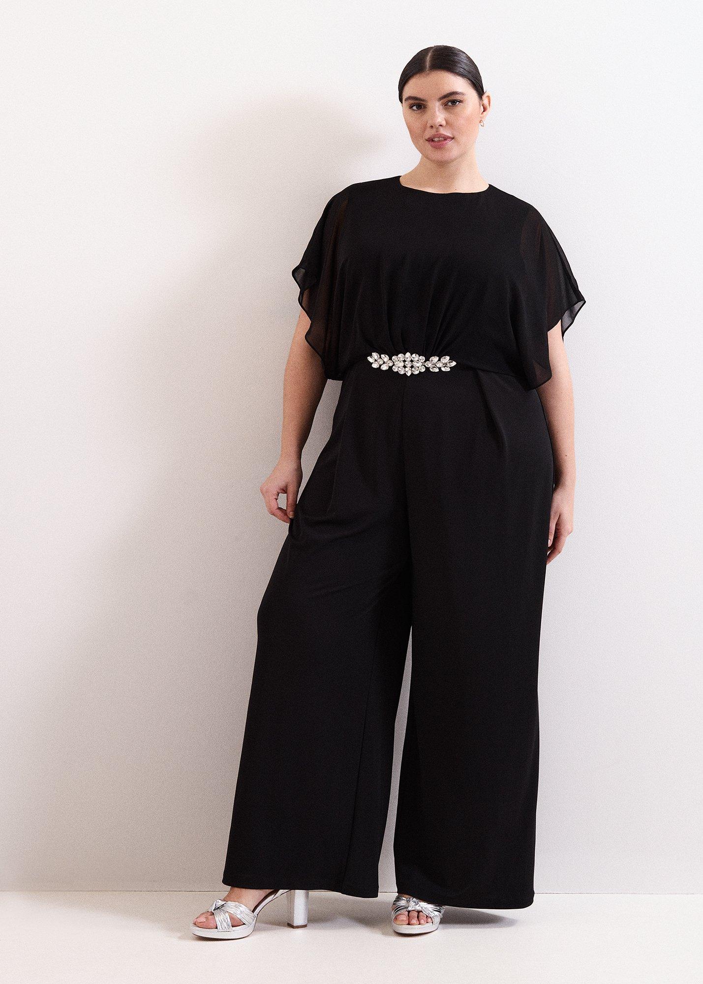 ${product-id}-Velma Black Jewelled Belt Jumpsuit-Black-${view-type}