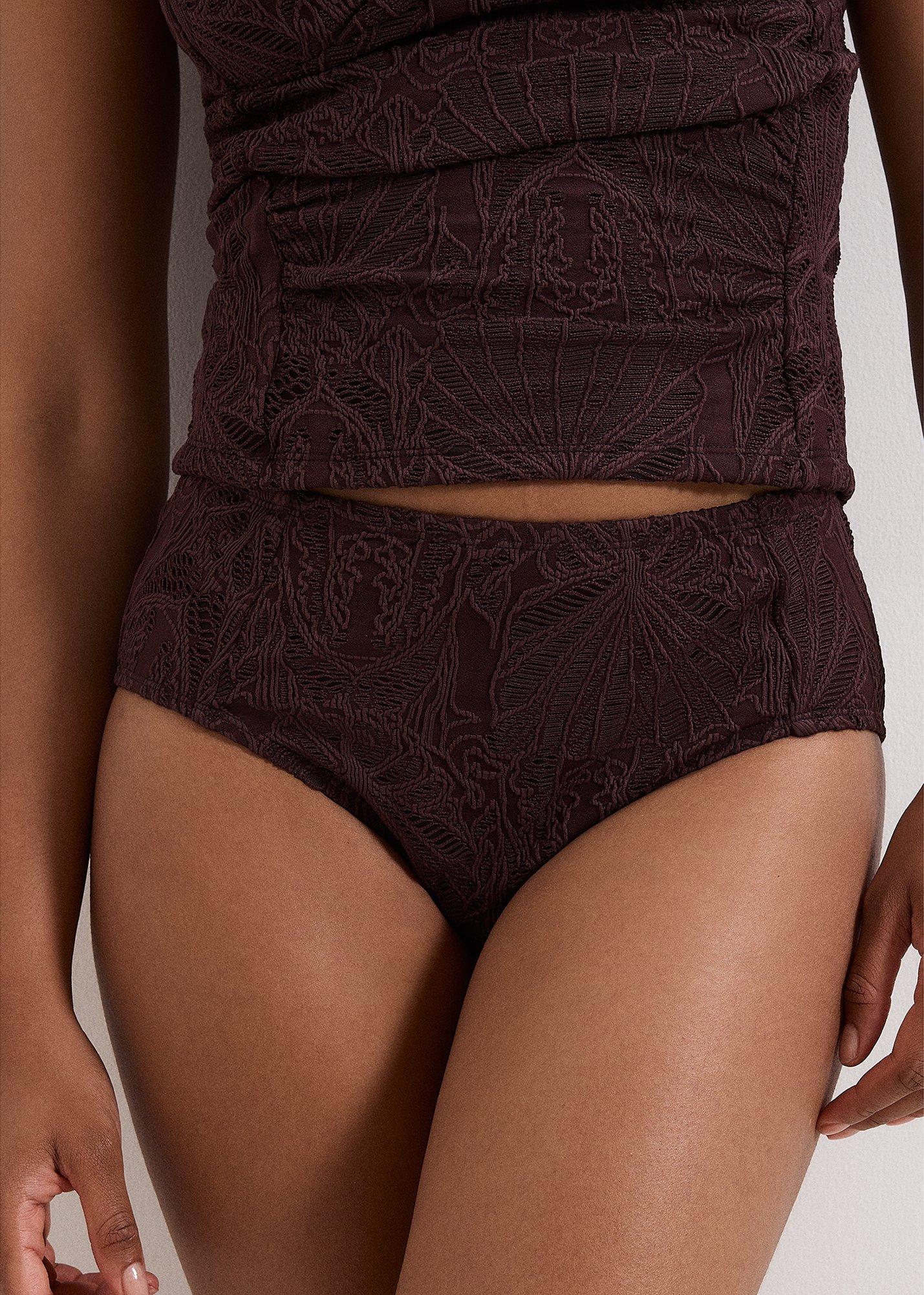 ${product-id}-Chocolate Textured Tankini Bottom-Brown-${view-type}