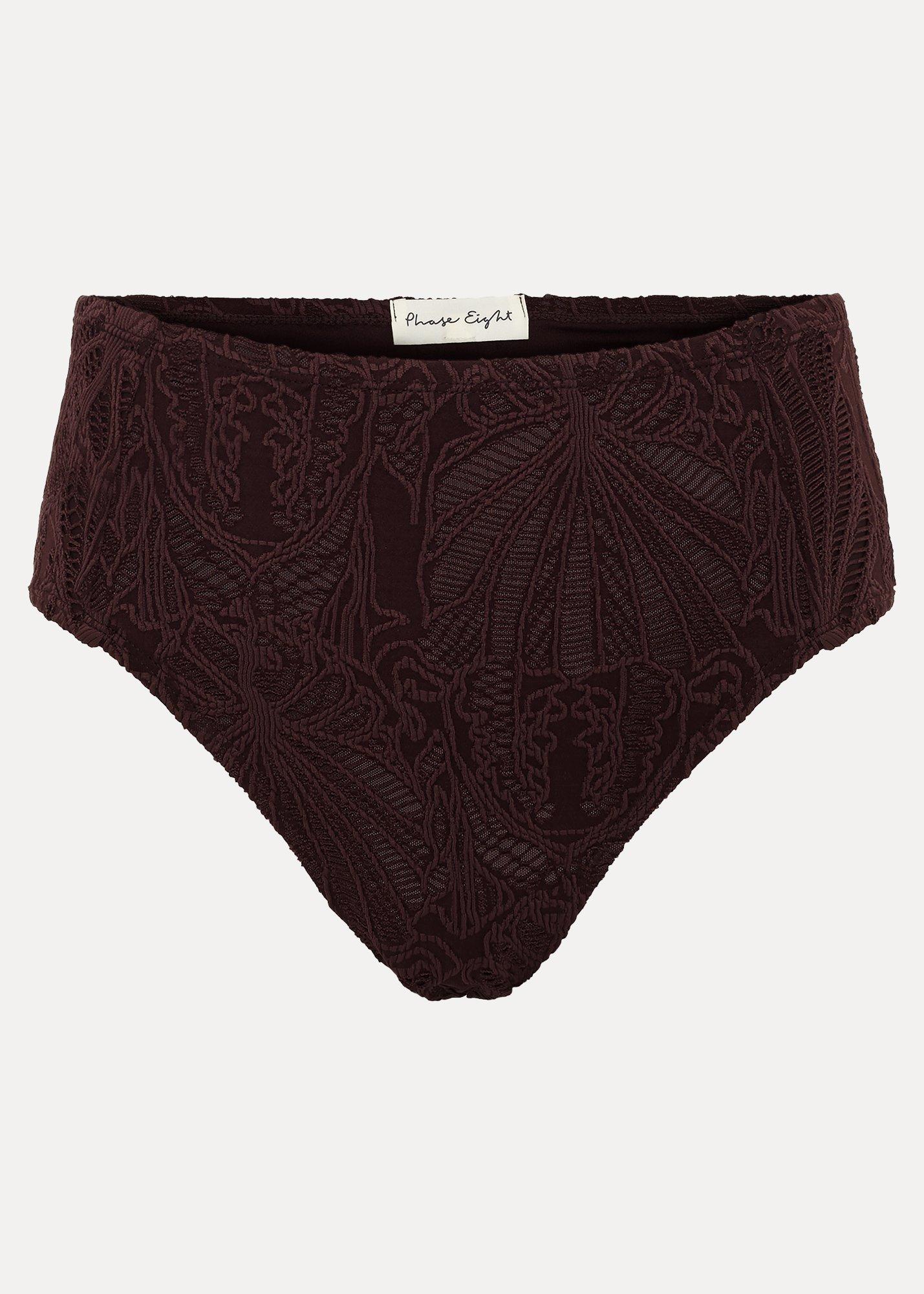${product-id}-Chocolate Textured Tankini Bottom-Brown-${view-type}