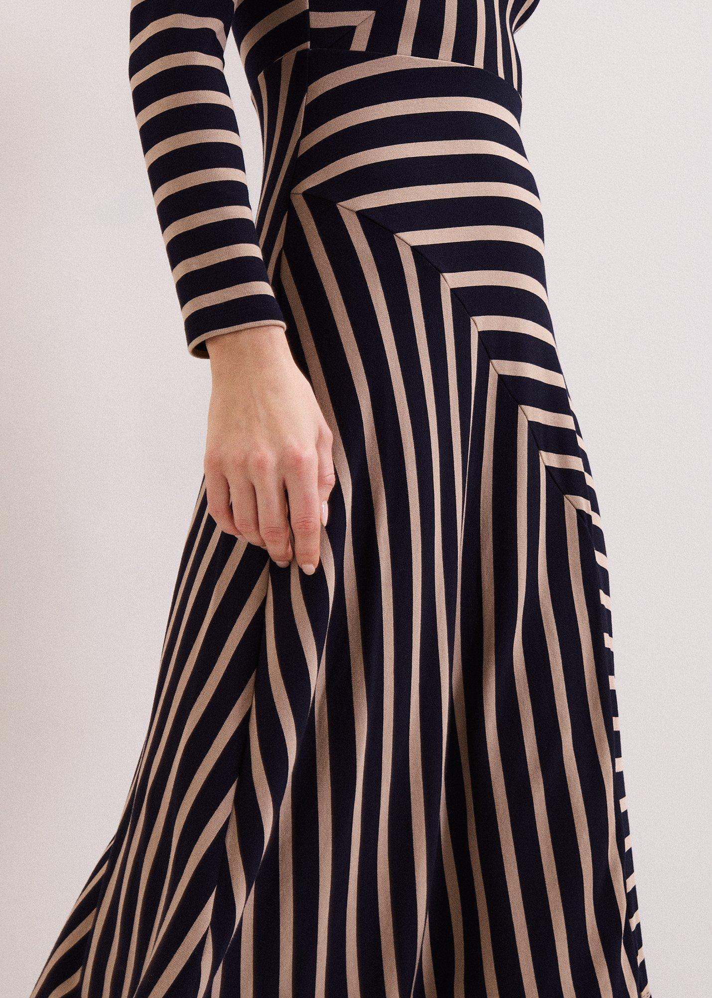 ${product-id}-Mia Stripe Midi Dress-Black Multi-${view-type}