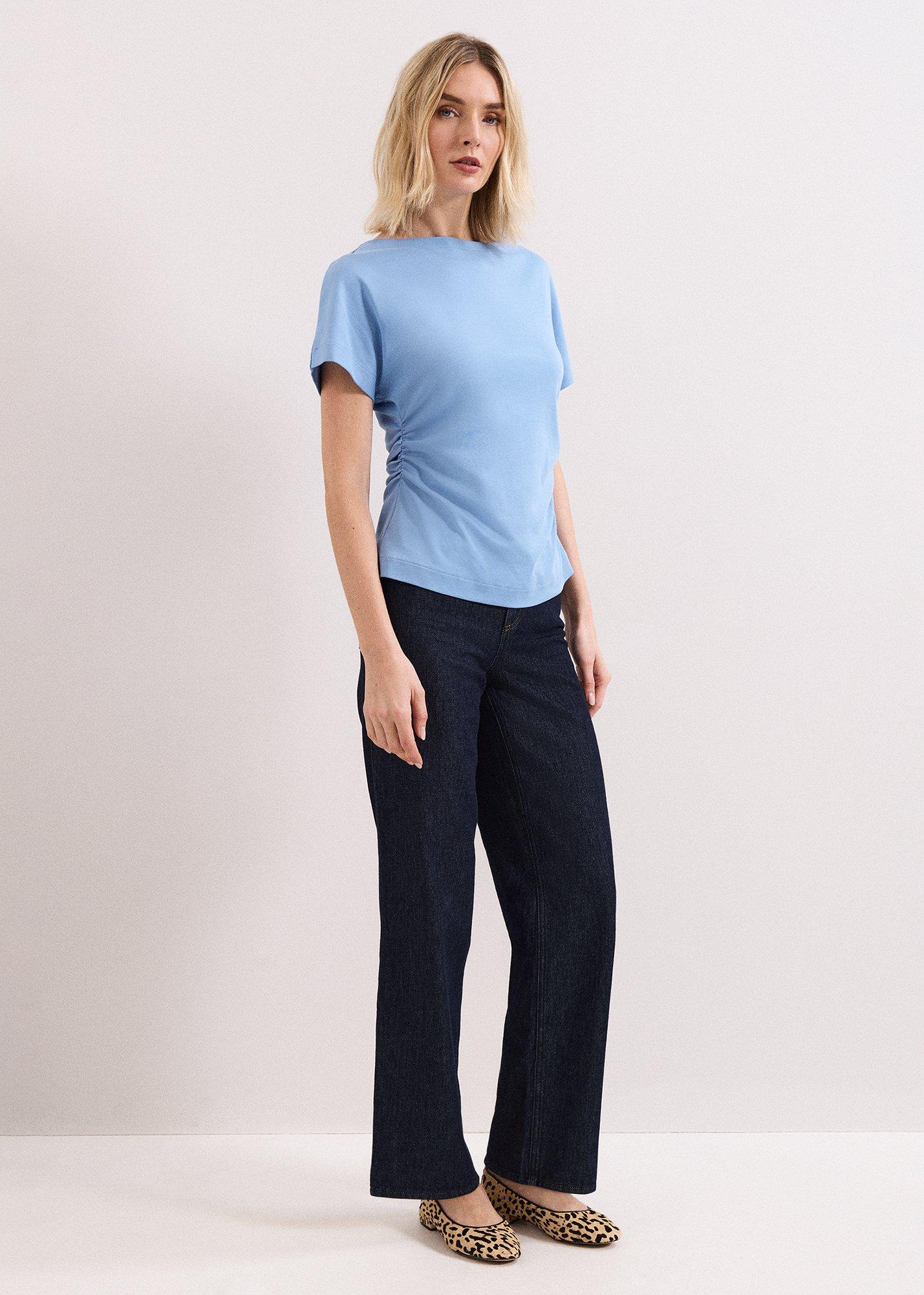 ${product-id}-Faye Pleat Detail T-Shirt-Blue-${view-type}