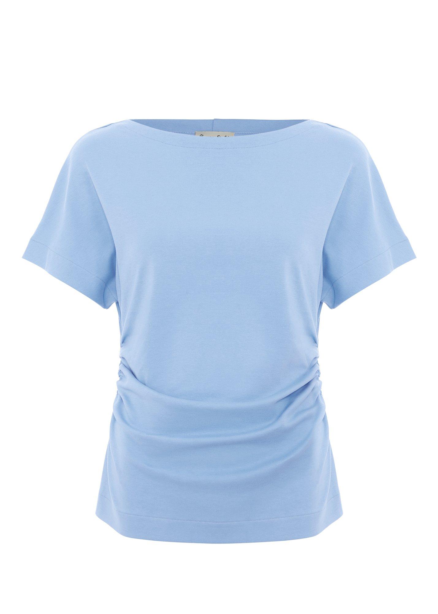 ${product-id}-Faye Pleat Detail T-Shirt-Blue-${view-type}
