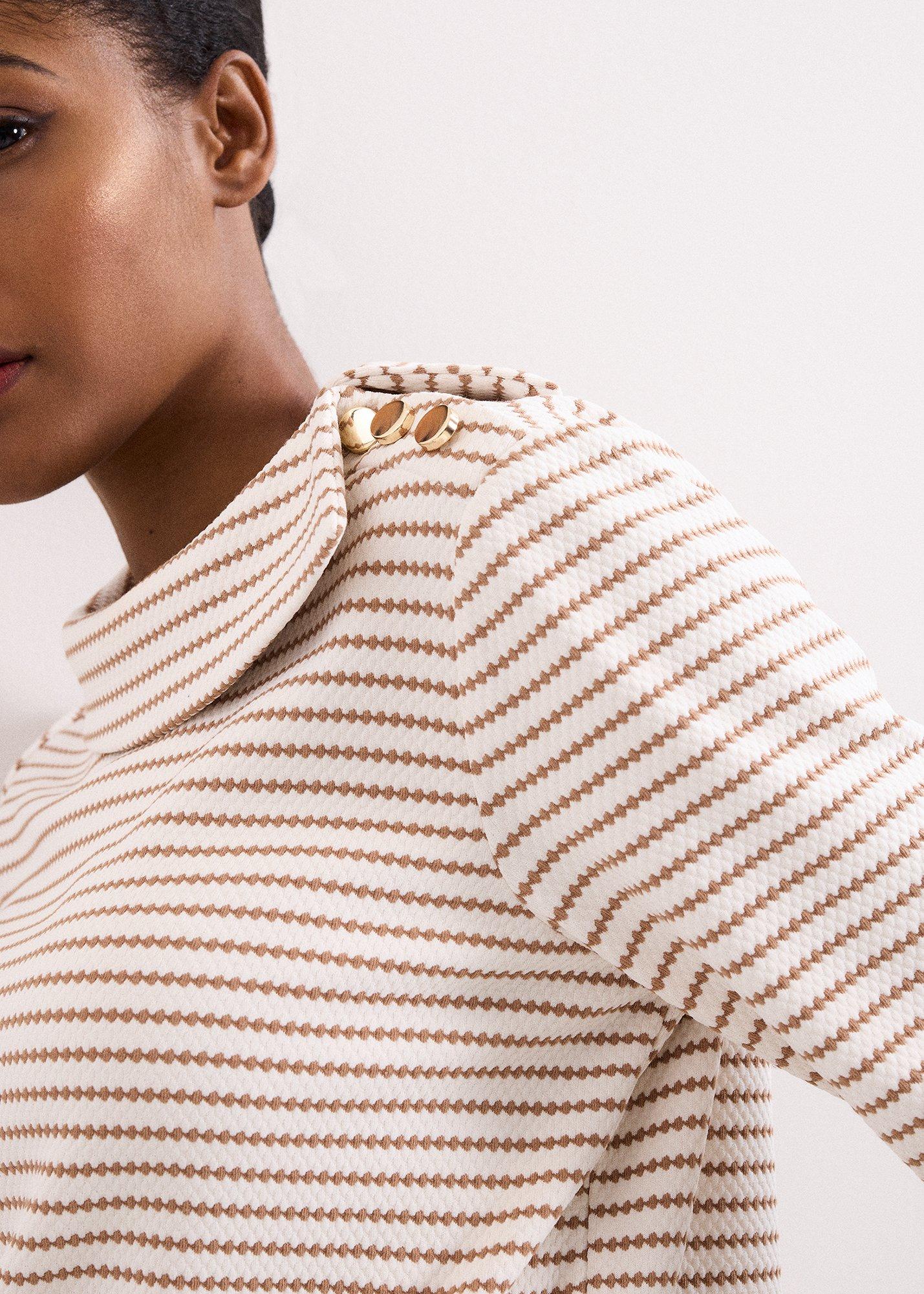 ${product-id}-Remy Stripe Textured Top-Camel-${view-type}
