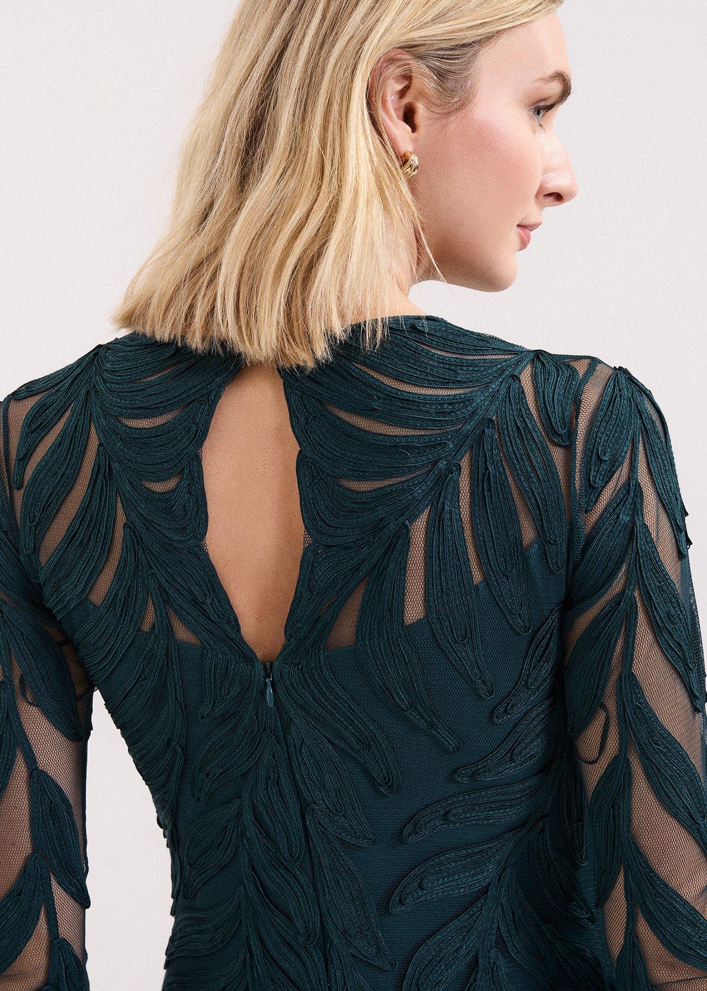 ${product-id}-Harleigh Dark Green Tapework Maxi Dress-Dark Green-${view-type}