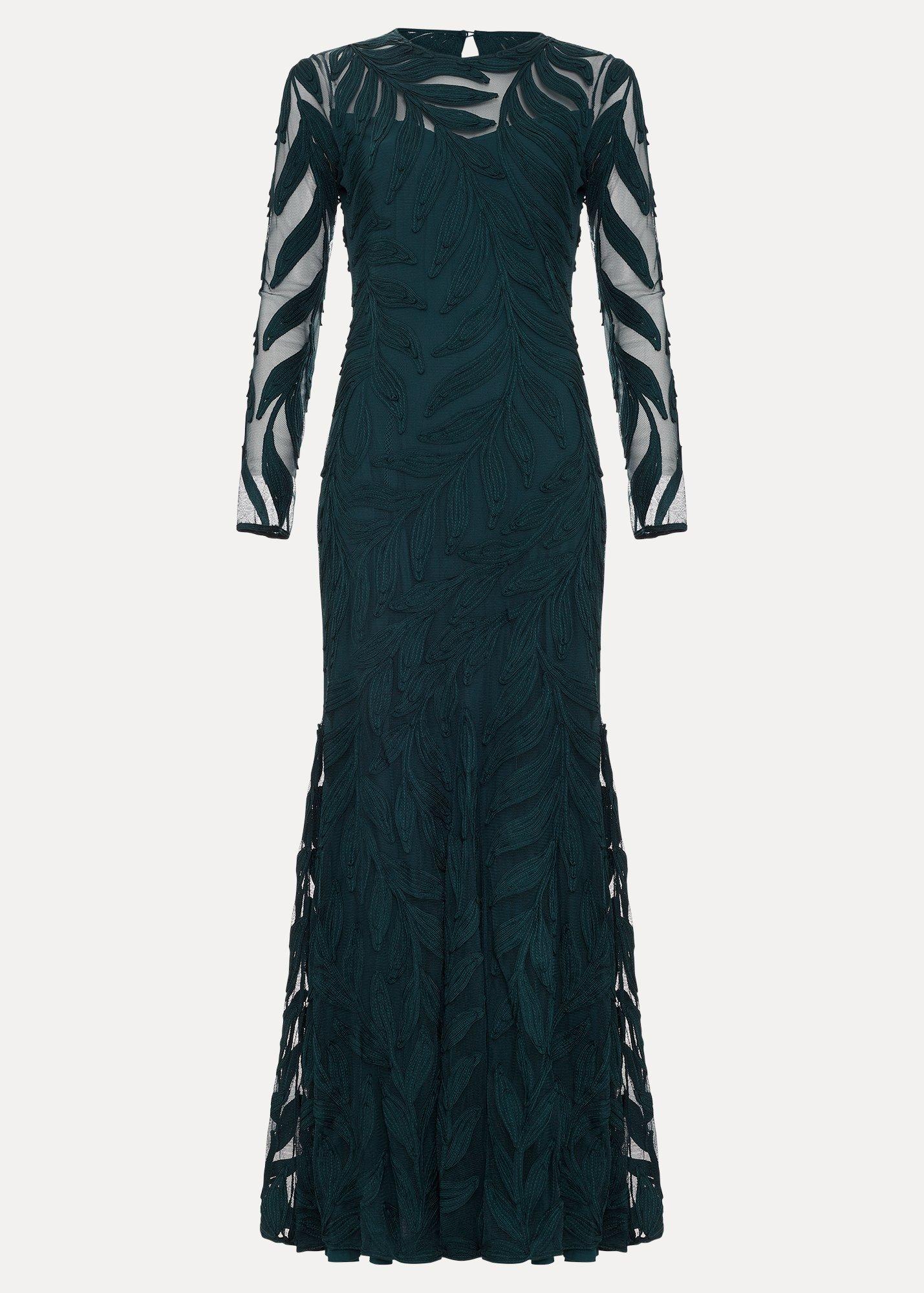 ${product-id}-Harleigh Dark Green Tapework Maxi Dress-Dark Green-${view-type}