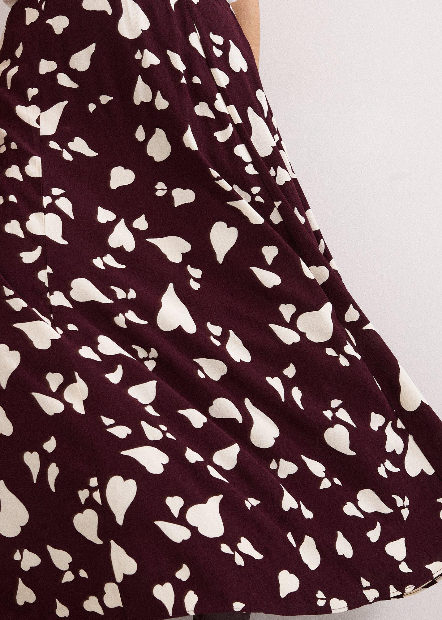 Valentina Heart Print Skirt