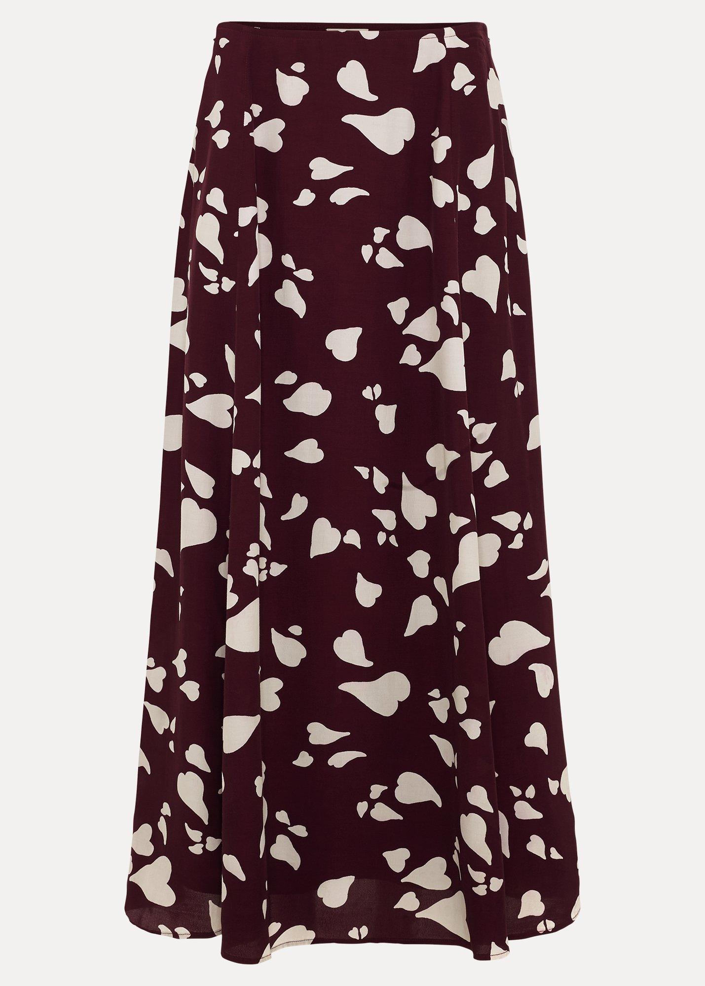 Valentina Heart Print Skirt