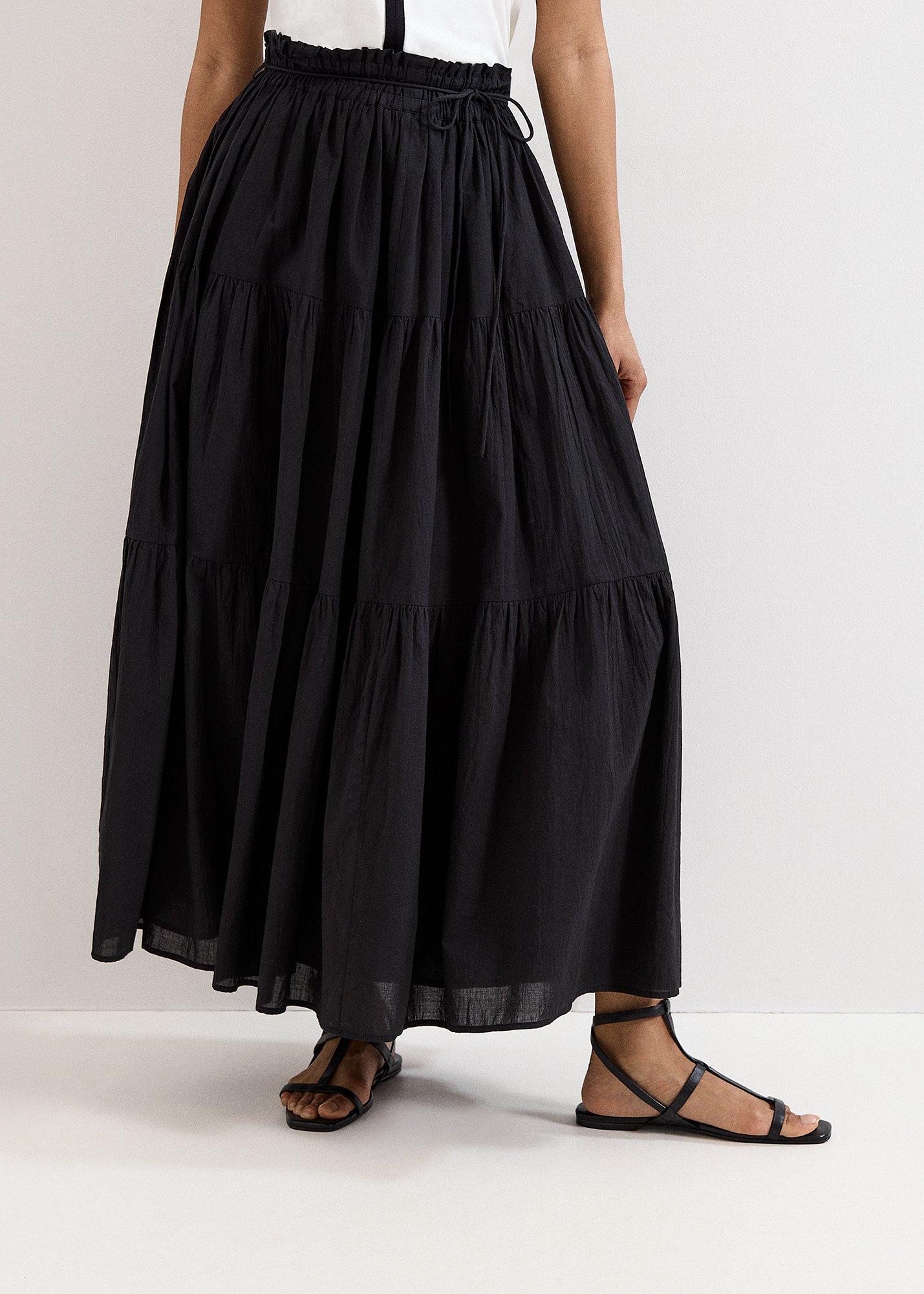 ${product-id}-Alva Cotton Tiered Skirt-Black-${view-type}