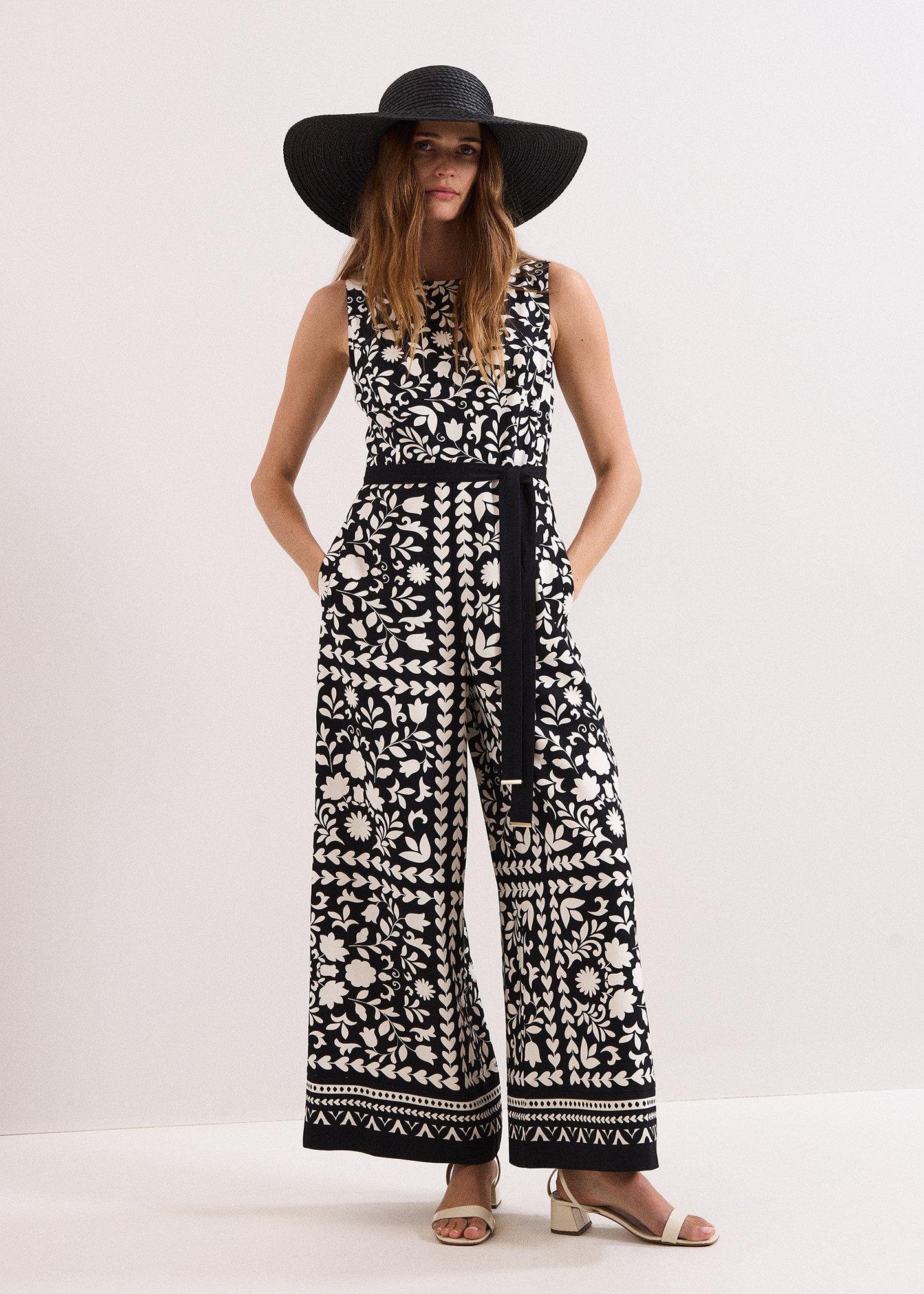 ${product-id}-Petite Cyra Jumpsuit-Black/Ivory-${view-type}