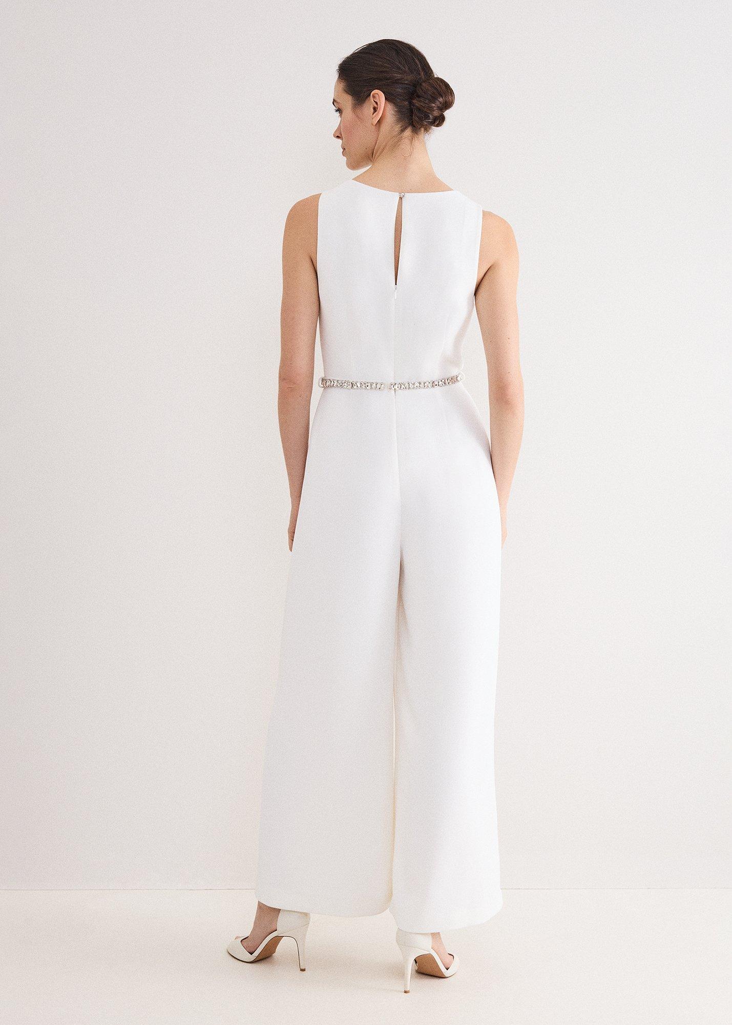 Rubiana Ivory Cowl Neck Jumpsuit