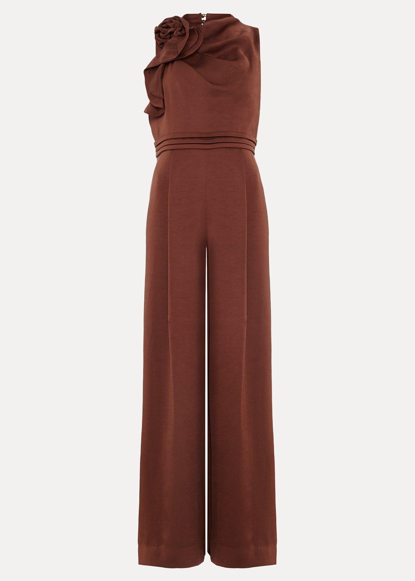 ${product-id}-Elora Brown Corsage Jumpsuit-Brown-${view-type}