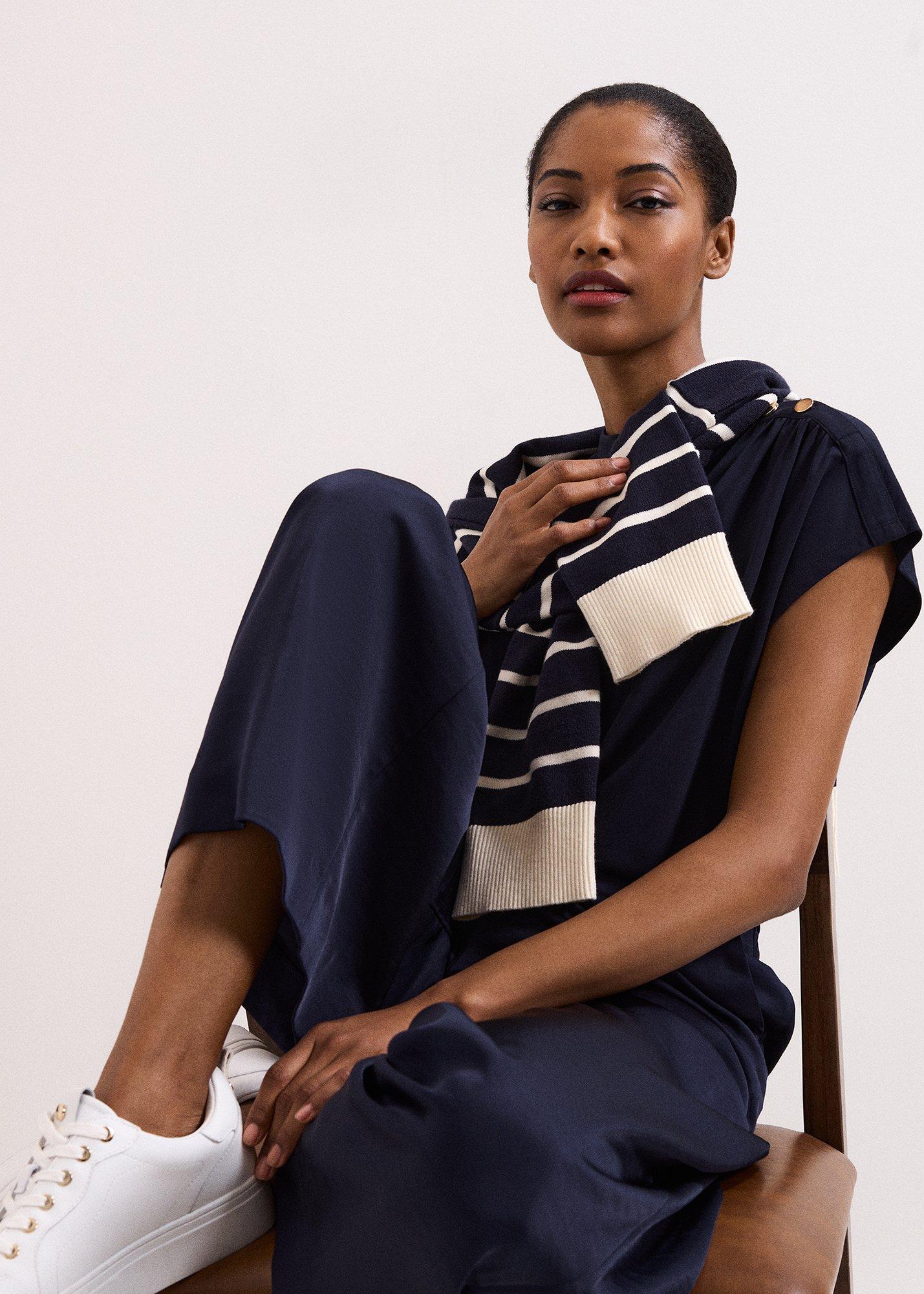 ${product-id}-Paige Ponte Gold Button Top-Navy-${view-type}