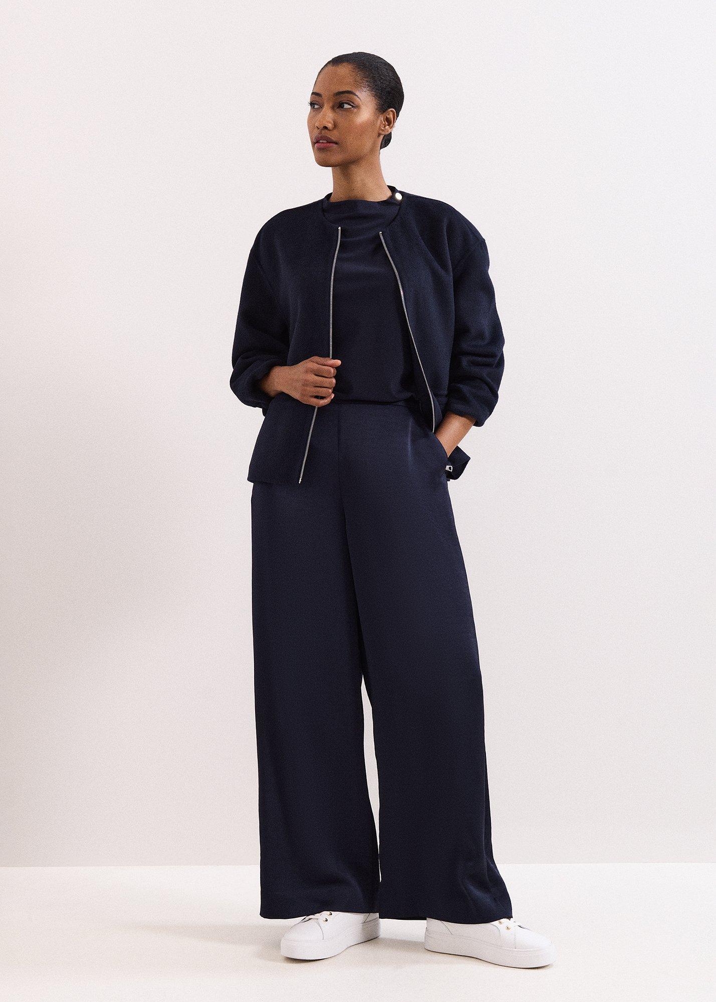 ${product-id}-Paige Ponte Gold Button Top-Navy-${view-type}