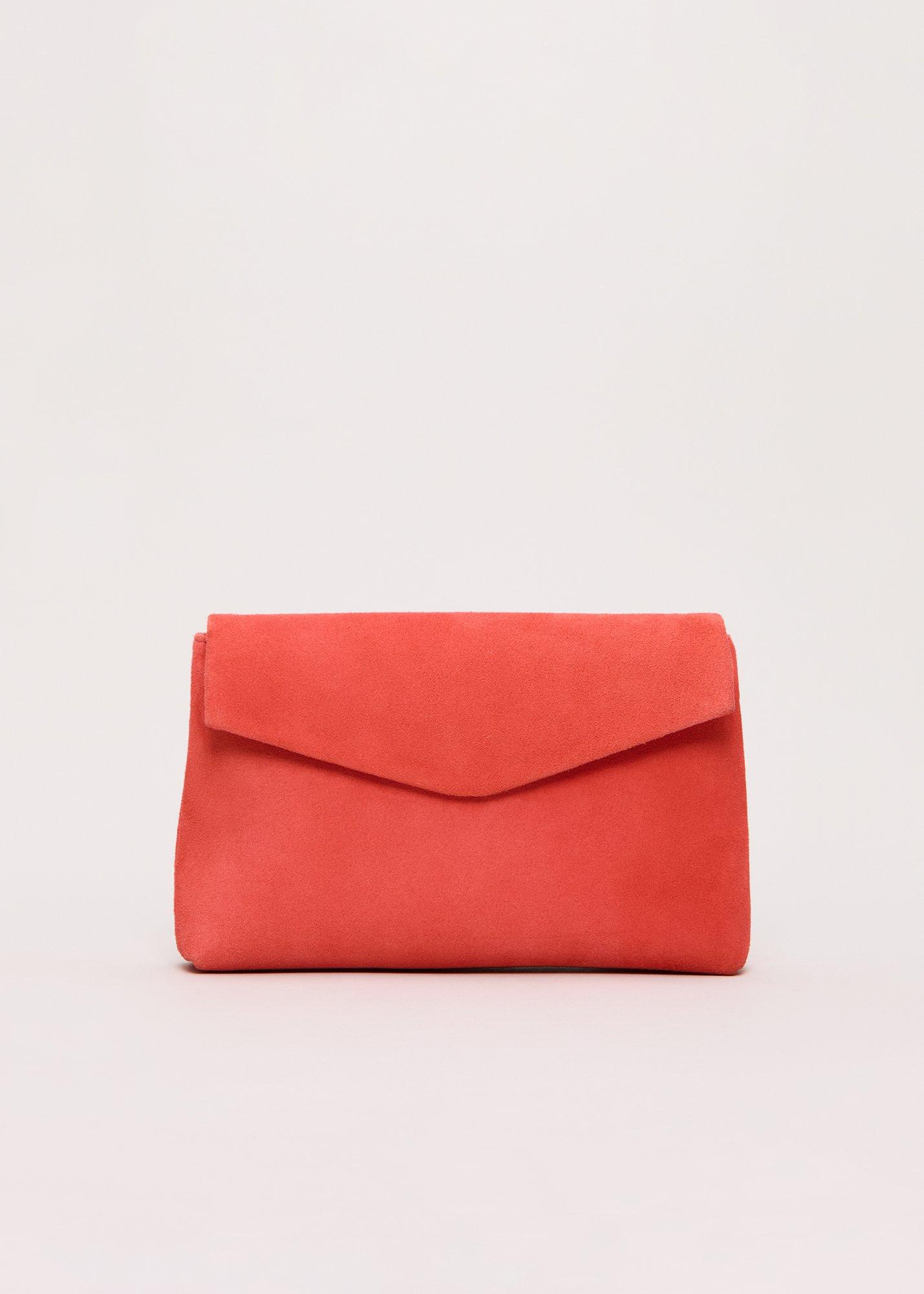 Suede Clutch Bag