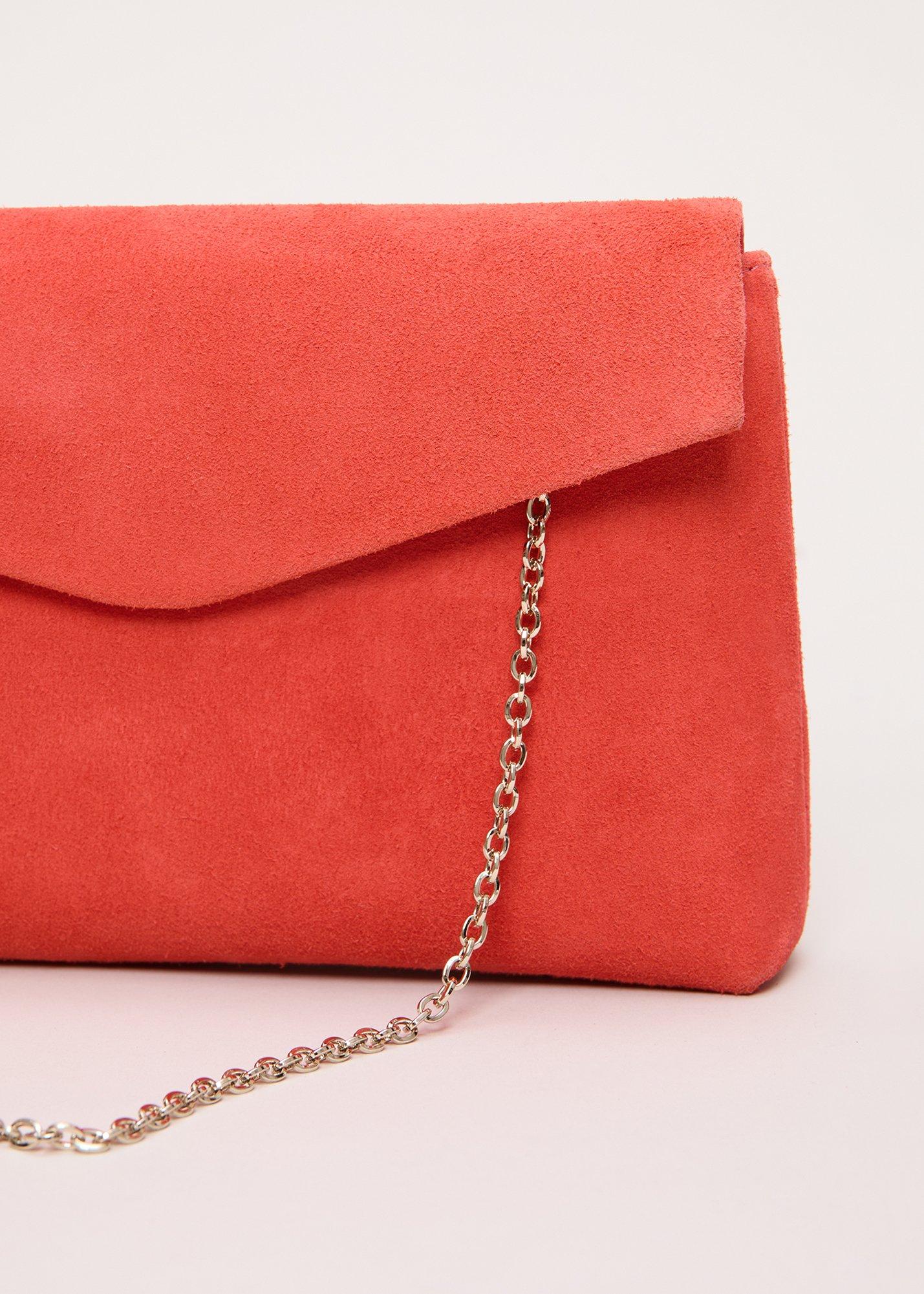Suede Clutch Bag