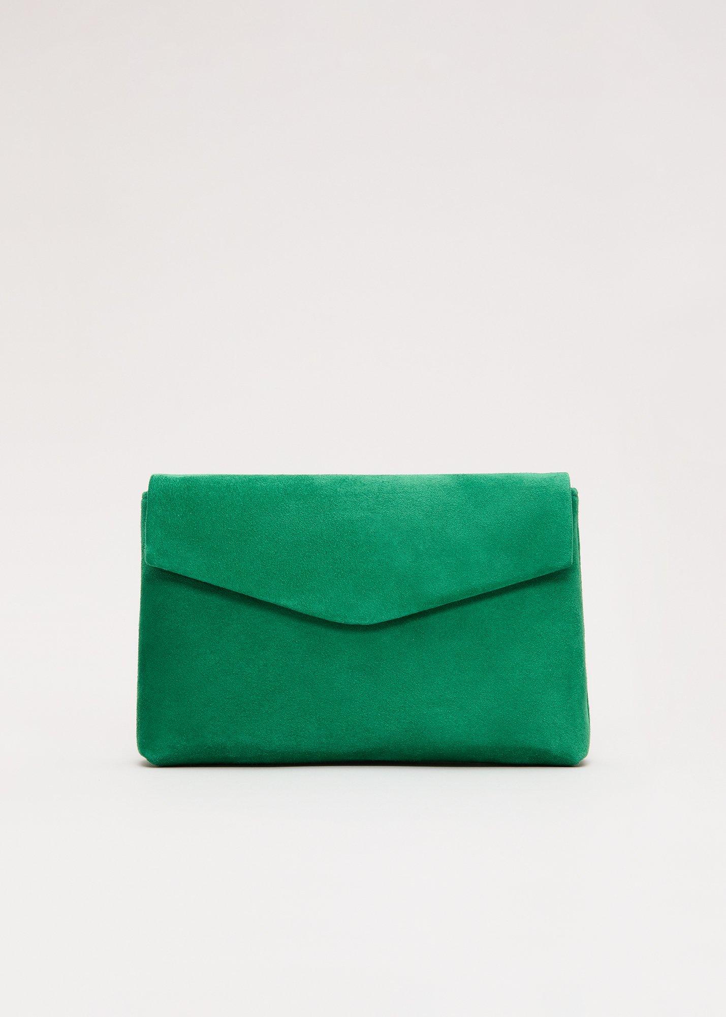 Suede Clutch Bag