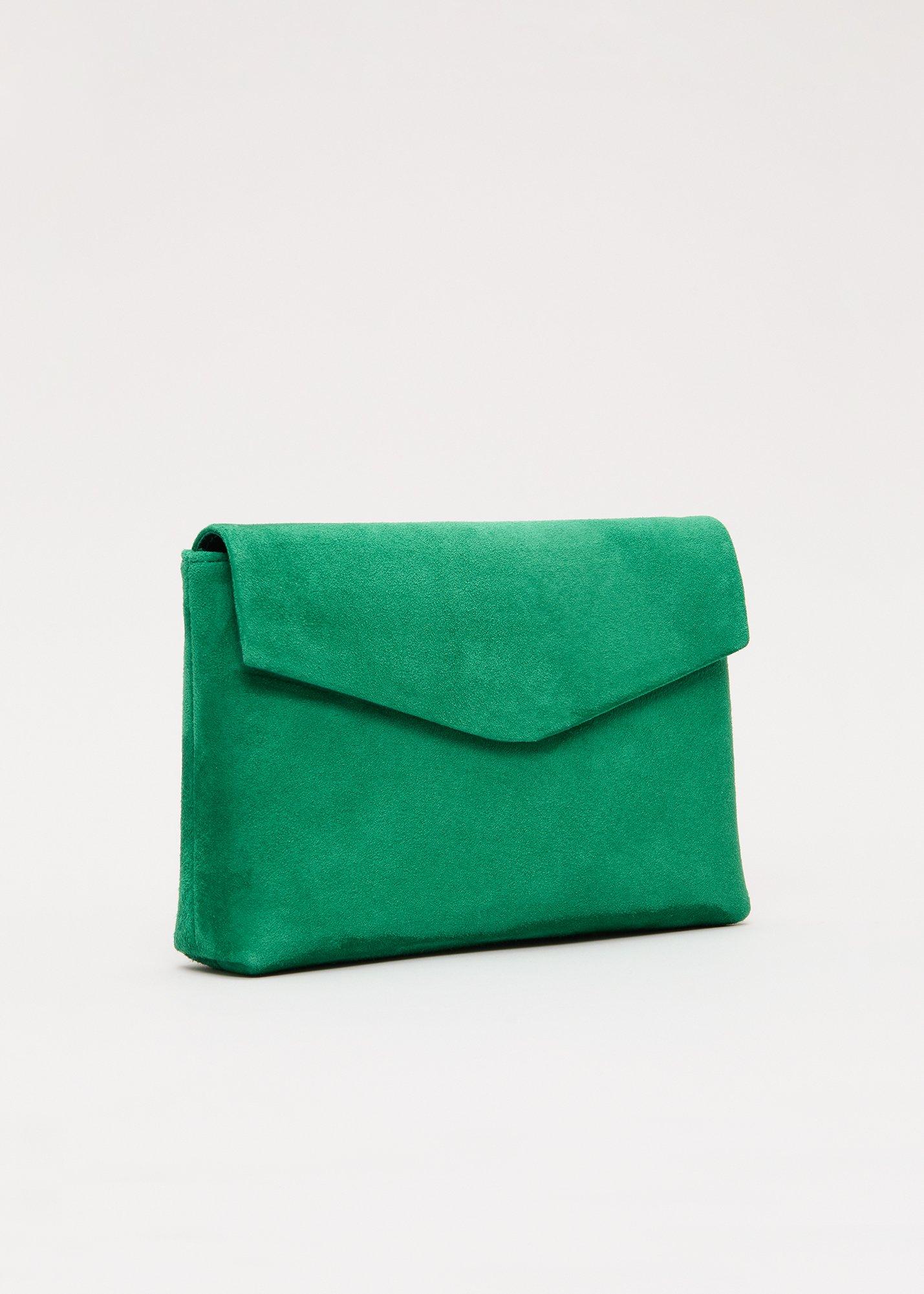 Suede Clutch Bag
