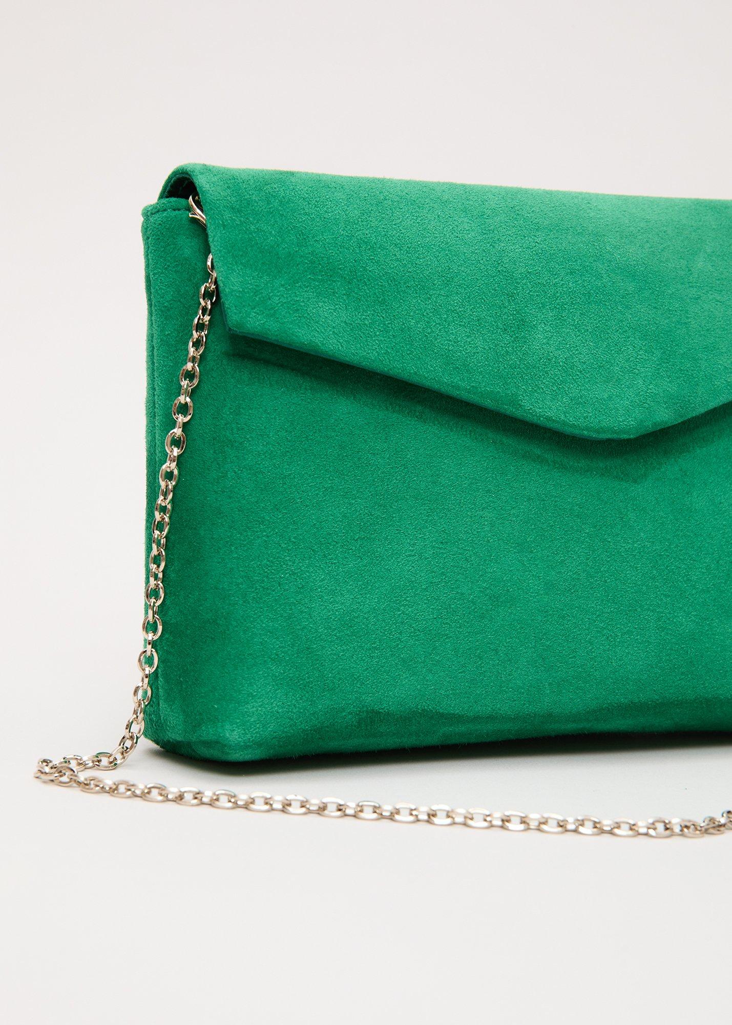 ${product-id}-Suede Clutch Bag-Green-${view-type}